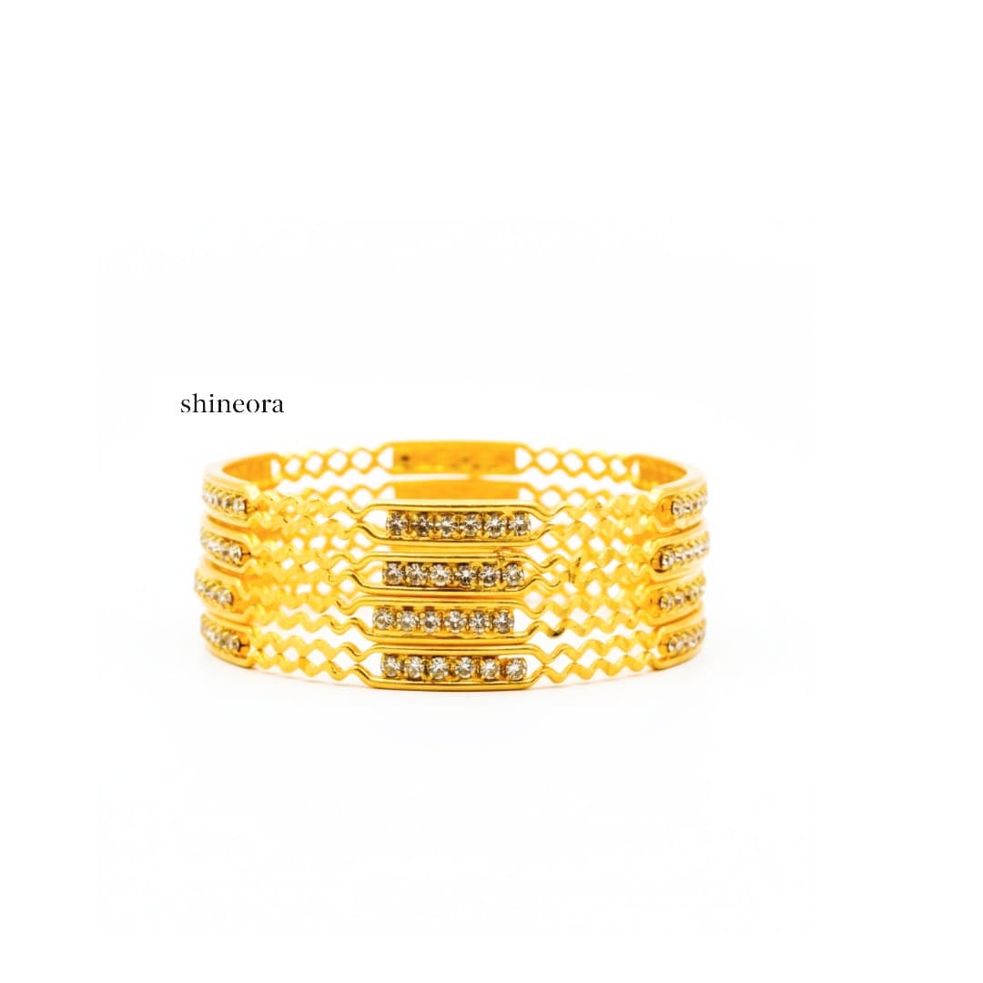 Royal Radiance Crystal Bangle Set