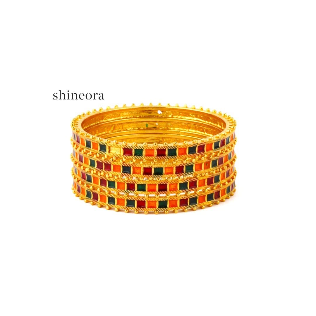 ATRANGI -Gold-plated-bangle-set-of-4 - 5