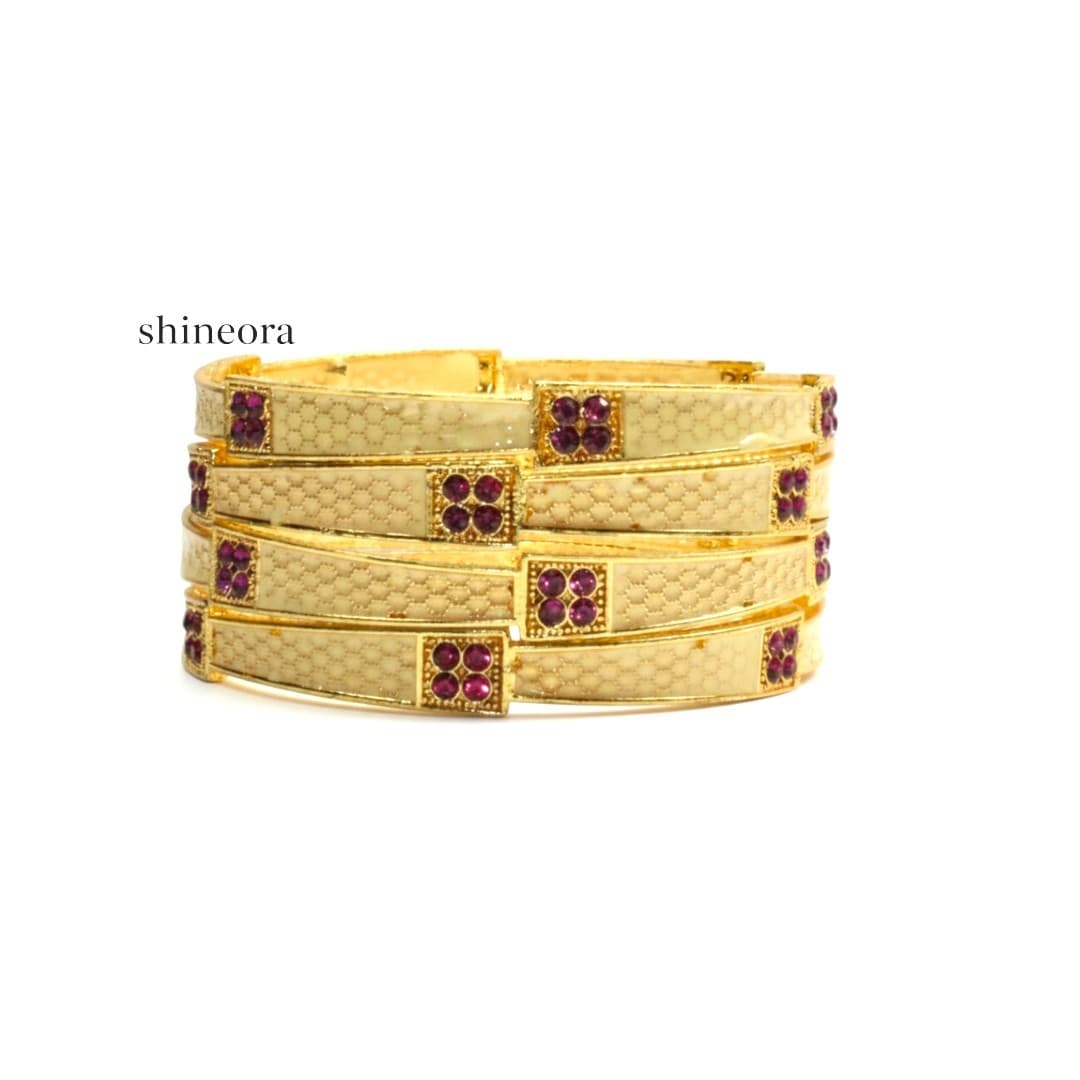 Heritage Ruby Charm Bangles
