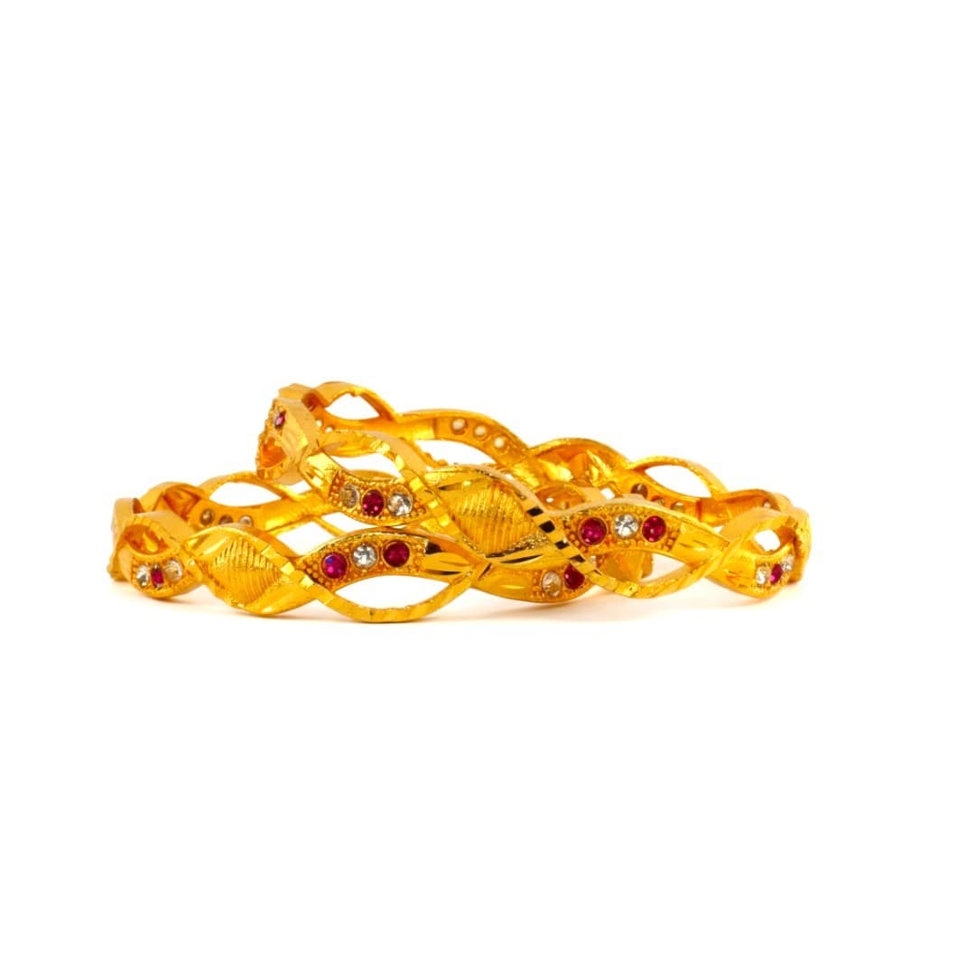 Golden Glamour Sparkle Bangles