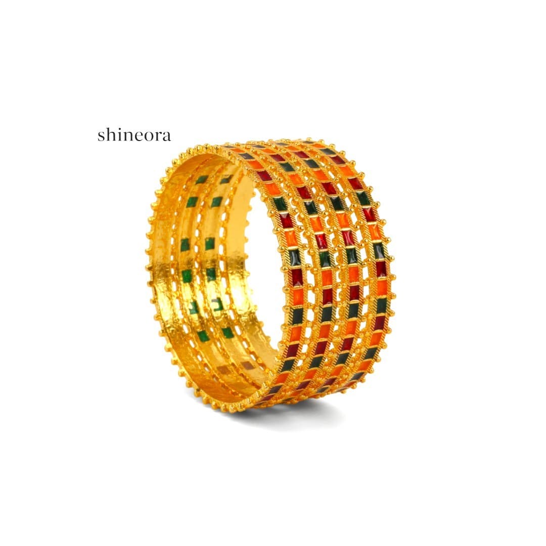 ATRANGI -Gold-plated-bangle-set-of-4 - 4