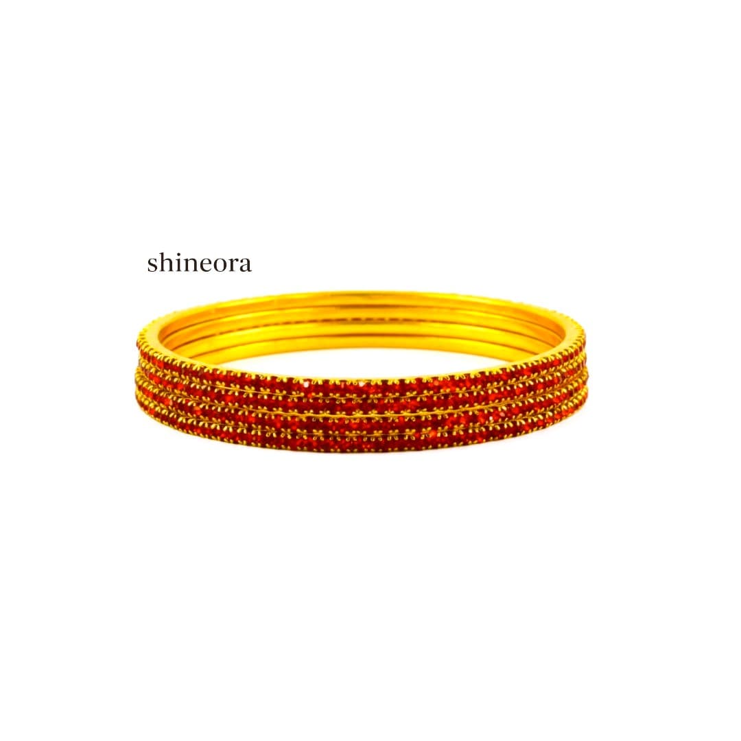 Shineora Scarlet Aura Bangles