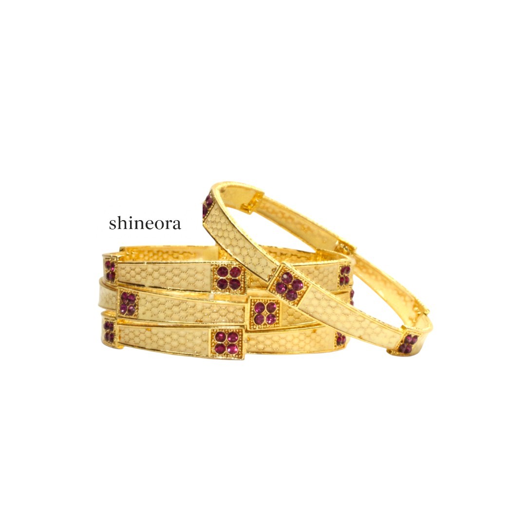 Heritage Ruby Charm Bangles - 3