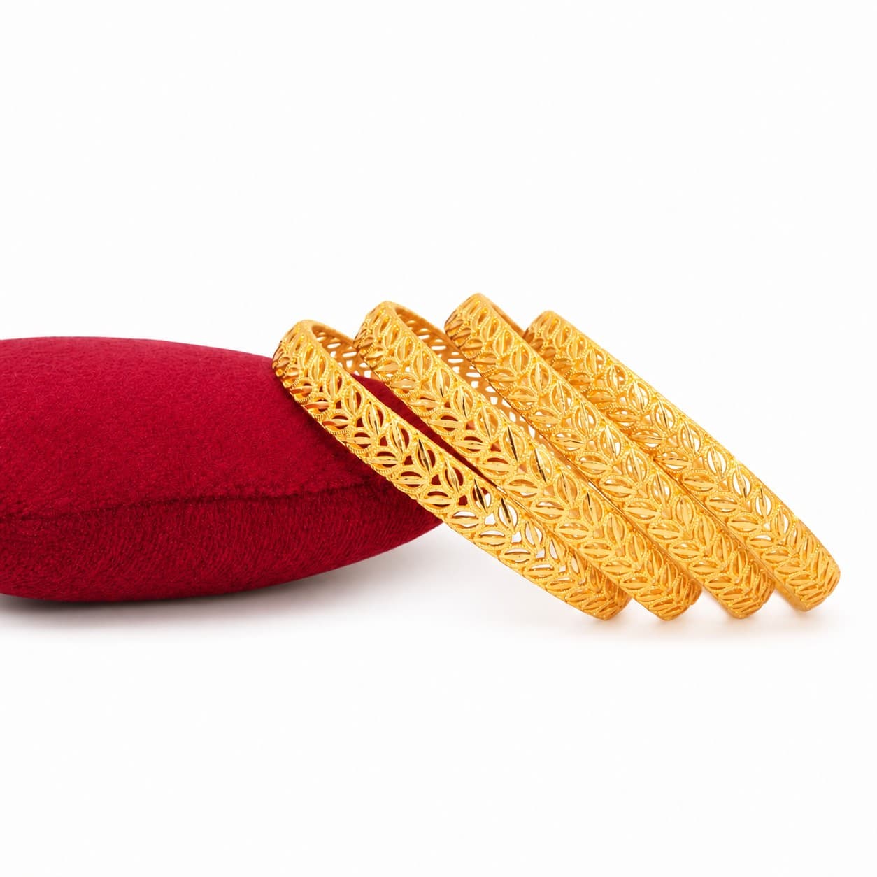 Golden Aura Designer Bangles set of 4 - 4