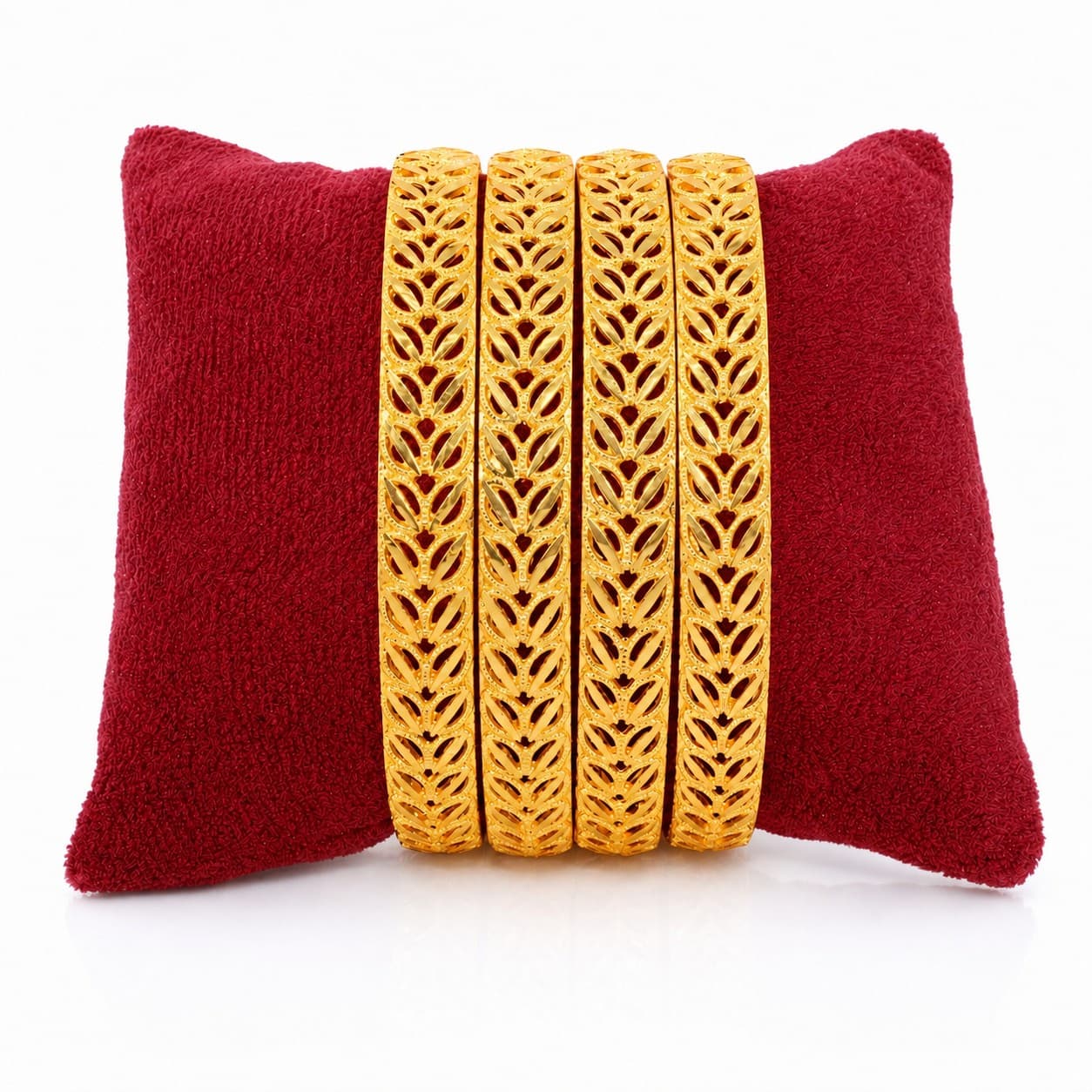 Golden Aura Designer Bangles set of 4 - 3