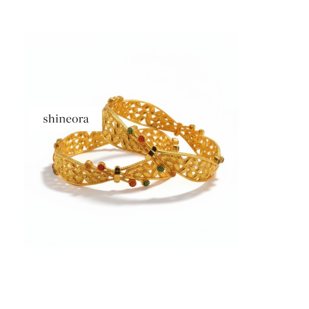 Rangmala Glow Bangles-set-2 - 4