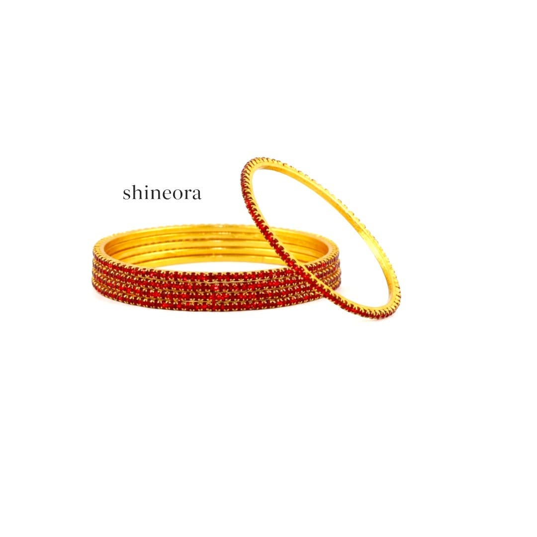 Shineora Scarlet Aura Bangles