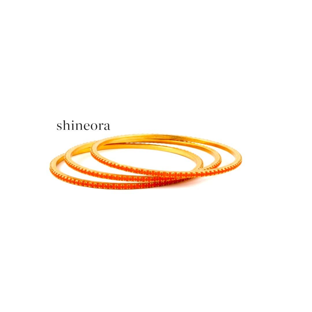 Coral Sparkle Bangles