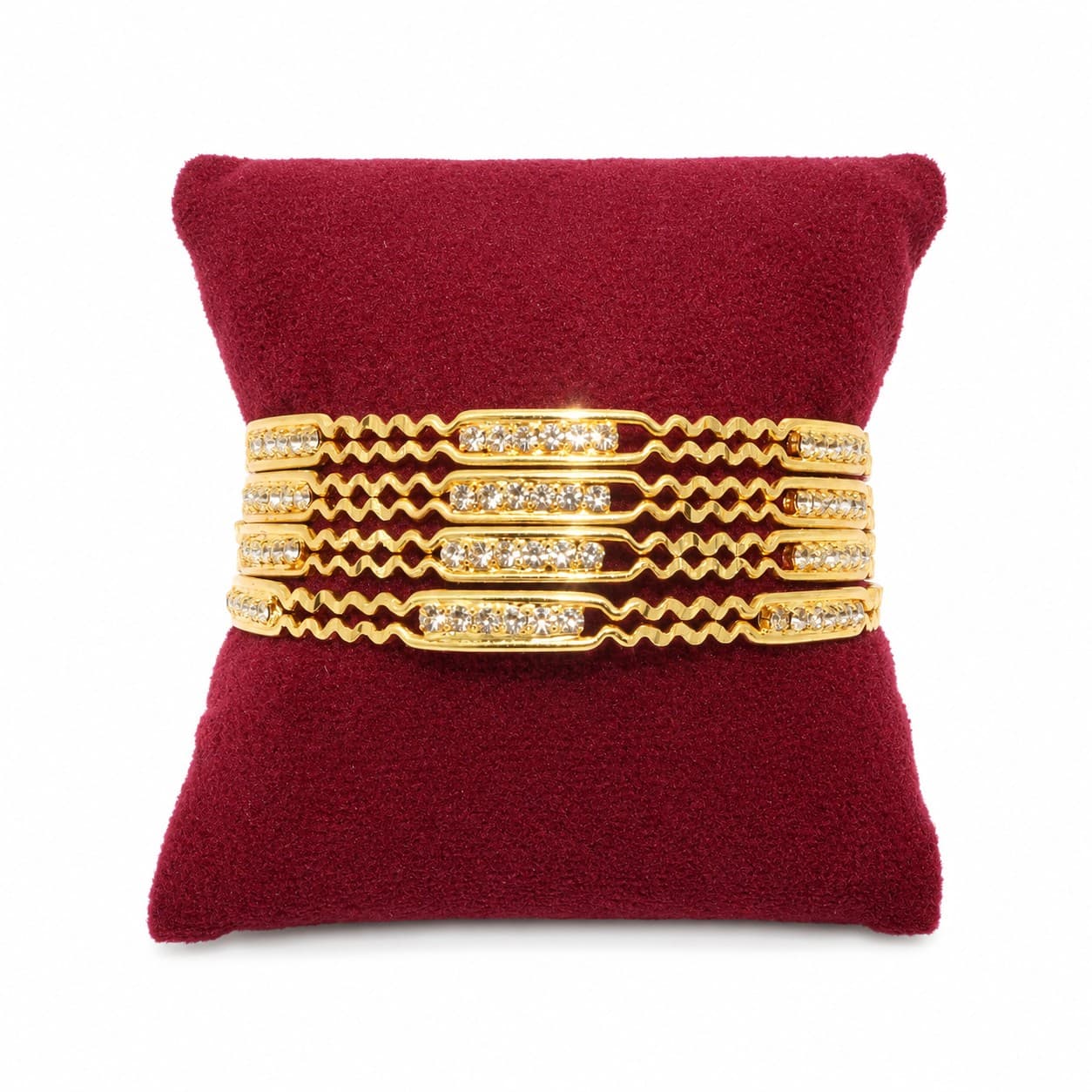 Royal Radiance Crystal Bangle Set - 4