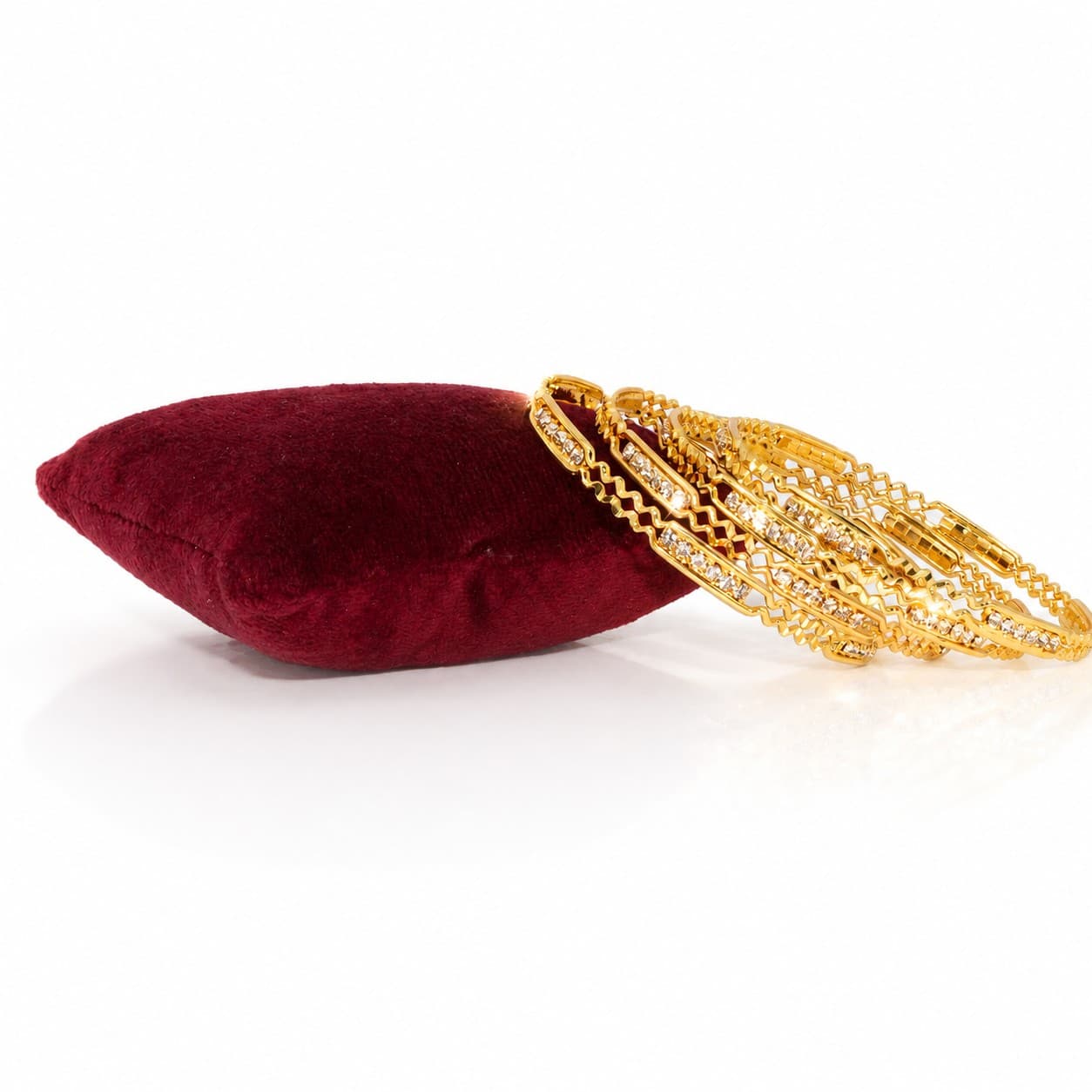 Royal Radiance Crystal Bangle Set - 5