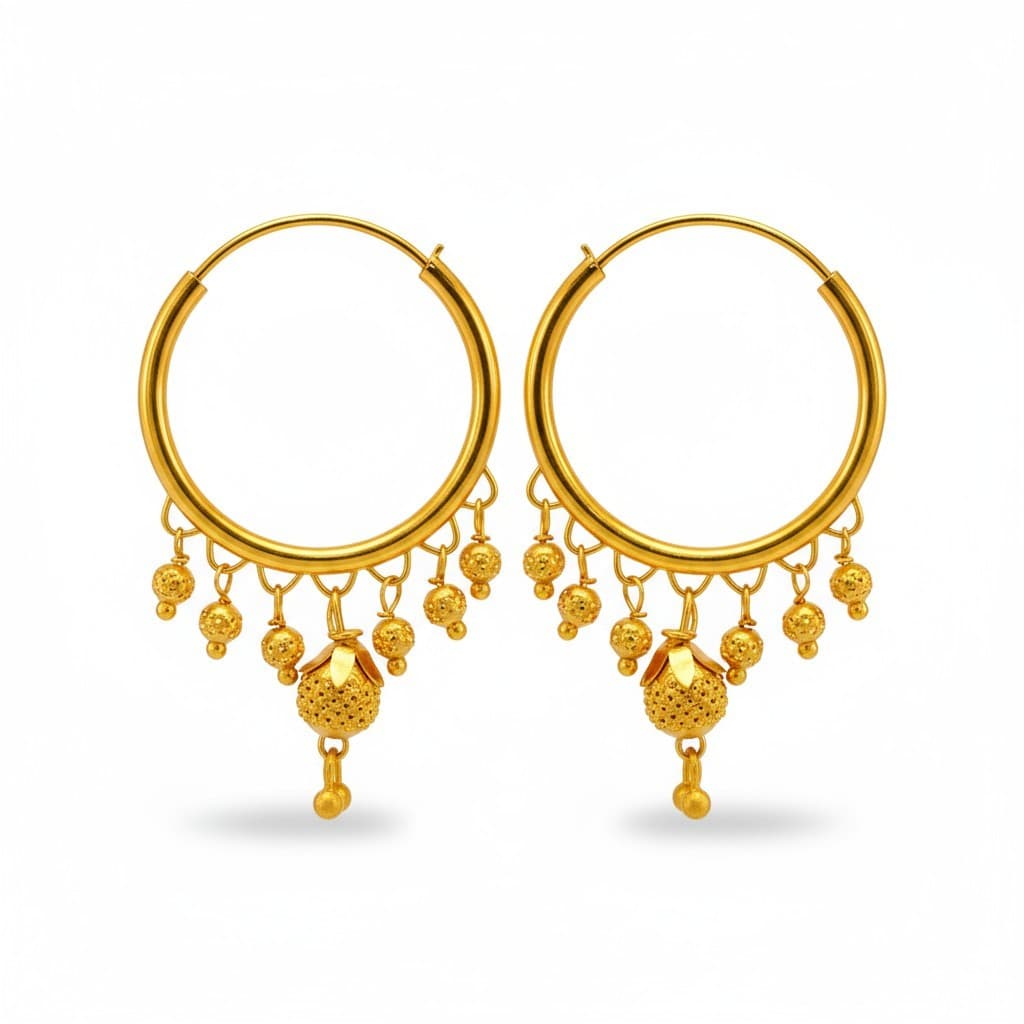 Golden Grace Traditional Hoop Earrings