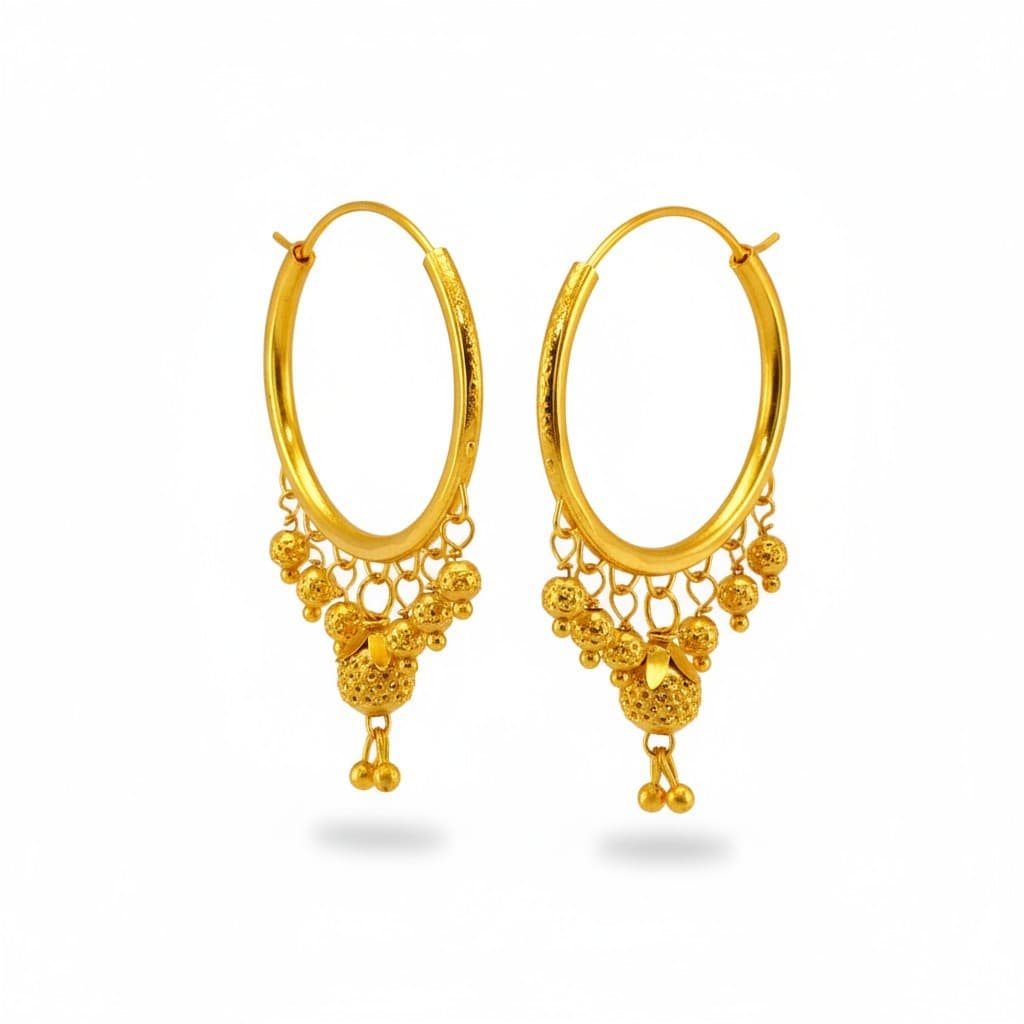 Golden Grace Traditional Hoop Earrings