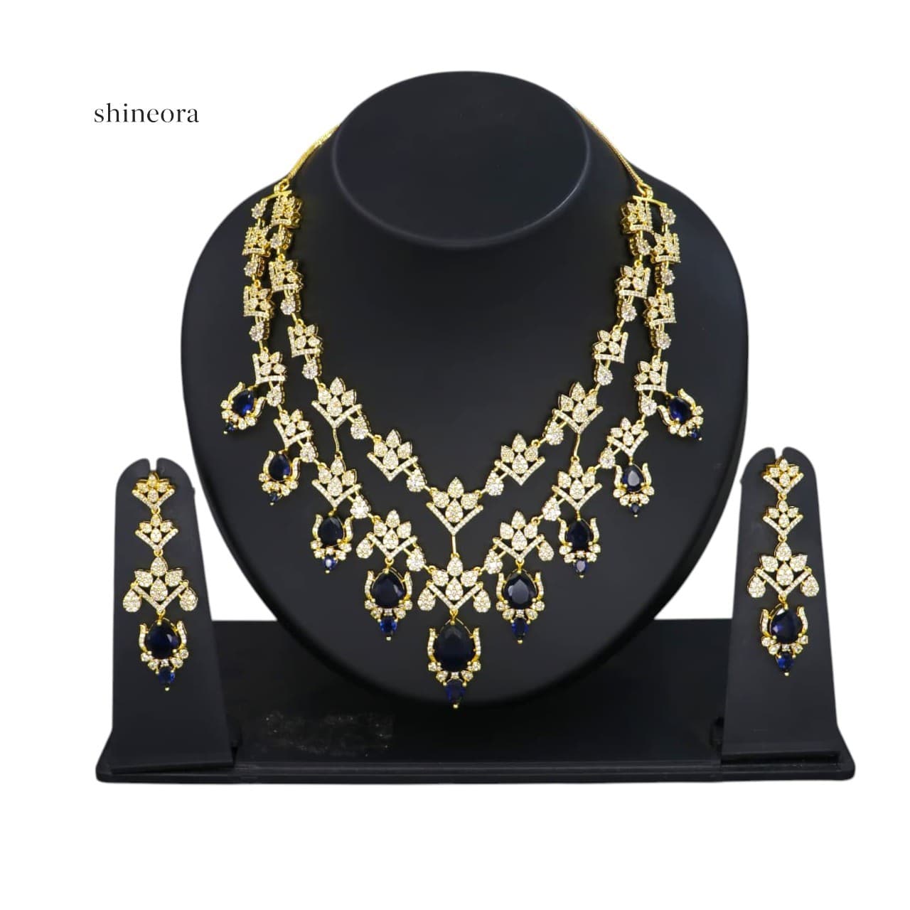 Shineora Sapphire Royale Necklace Set - 4
