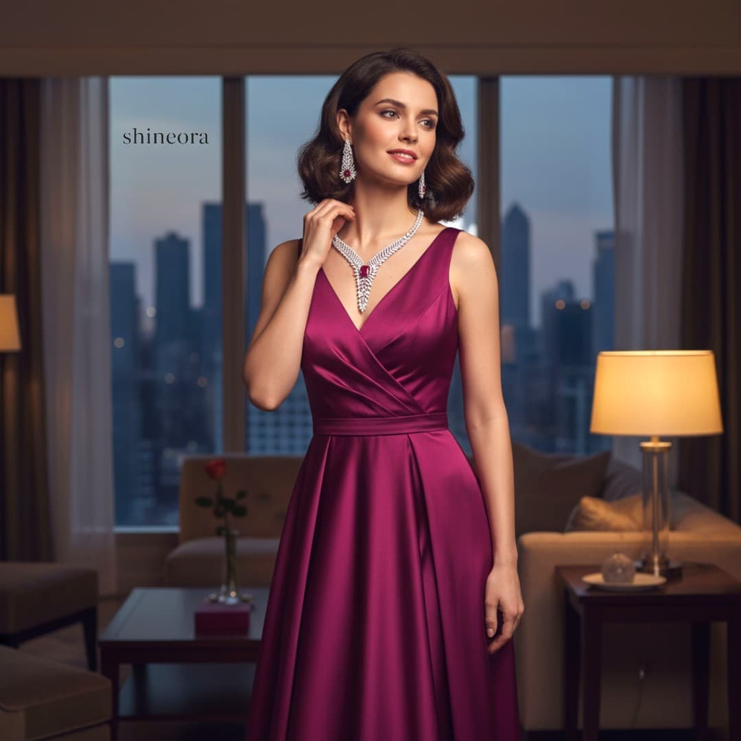 Shineora Midnight Elegance Necklace Set - 3