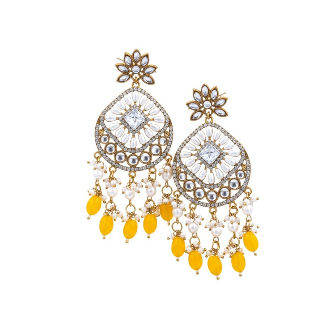 Golden Radiance Chandbali Earrings
