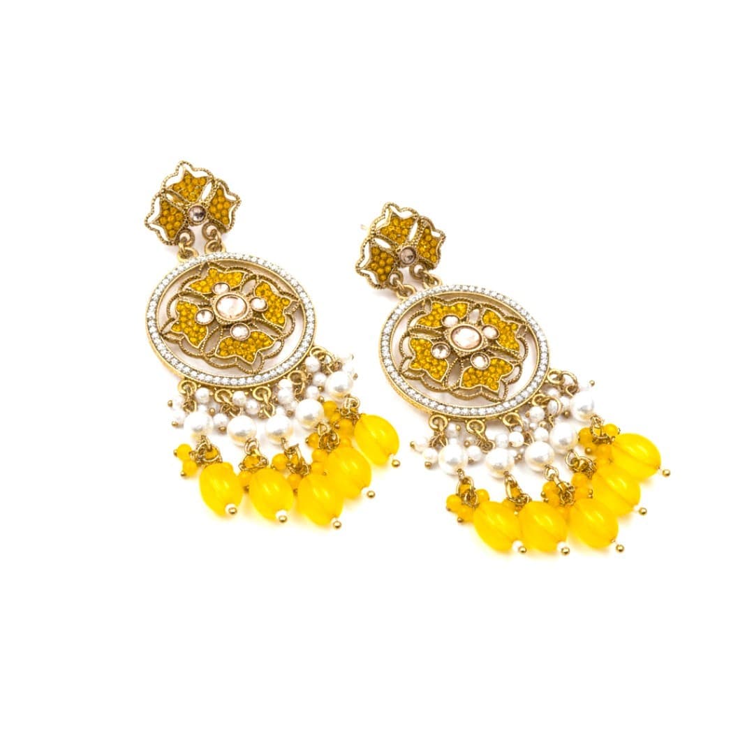 Sunshine Glow Chandbali Earrings