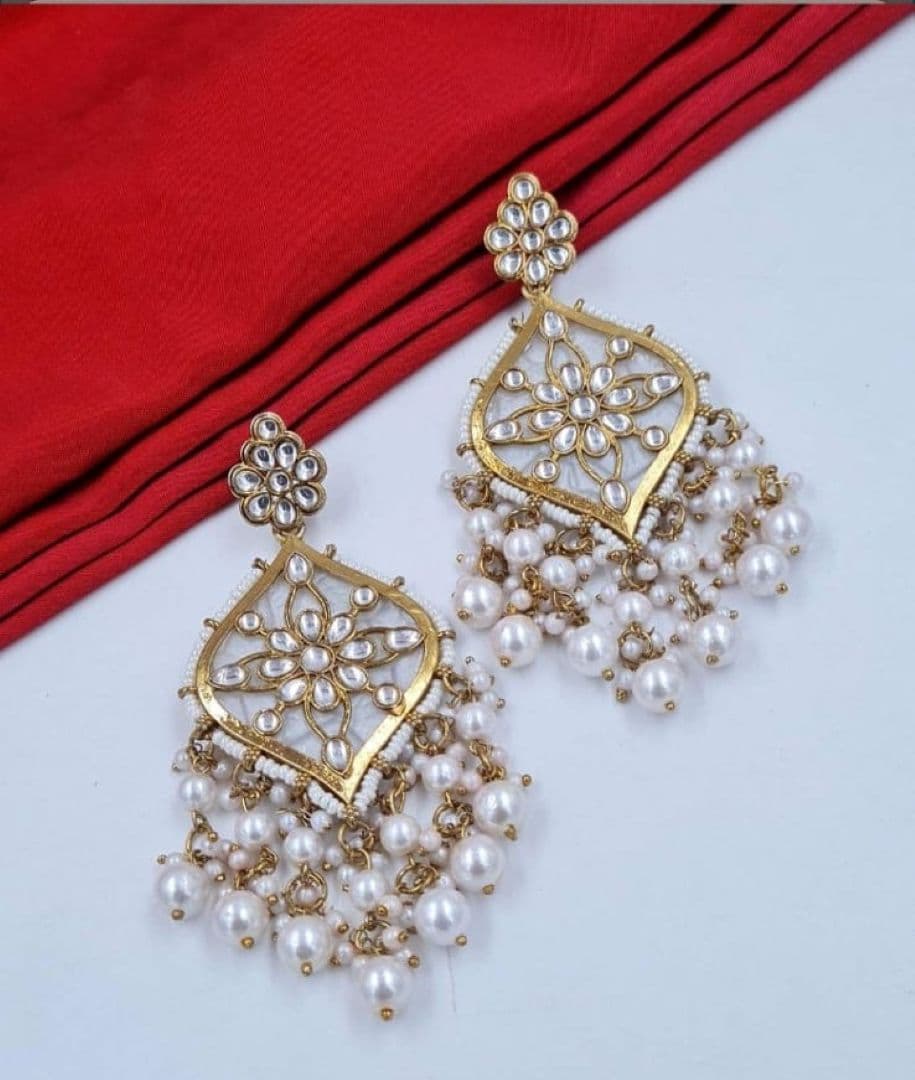 Shineora Sunehri Pearl Bloom Earrings - 3