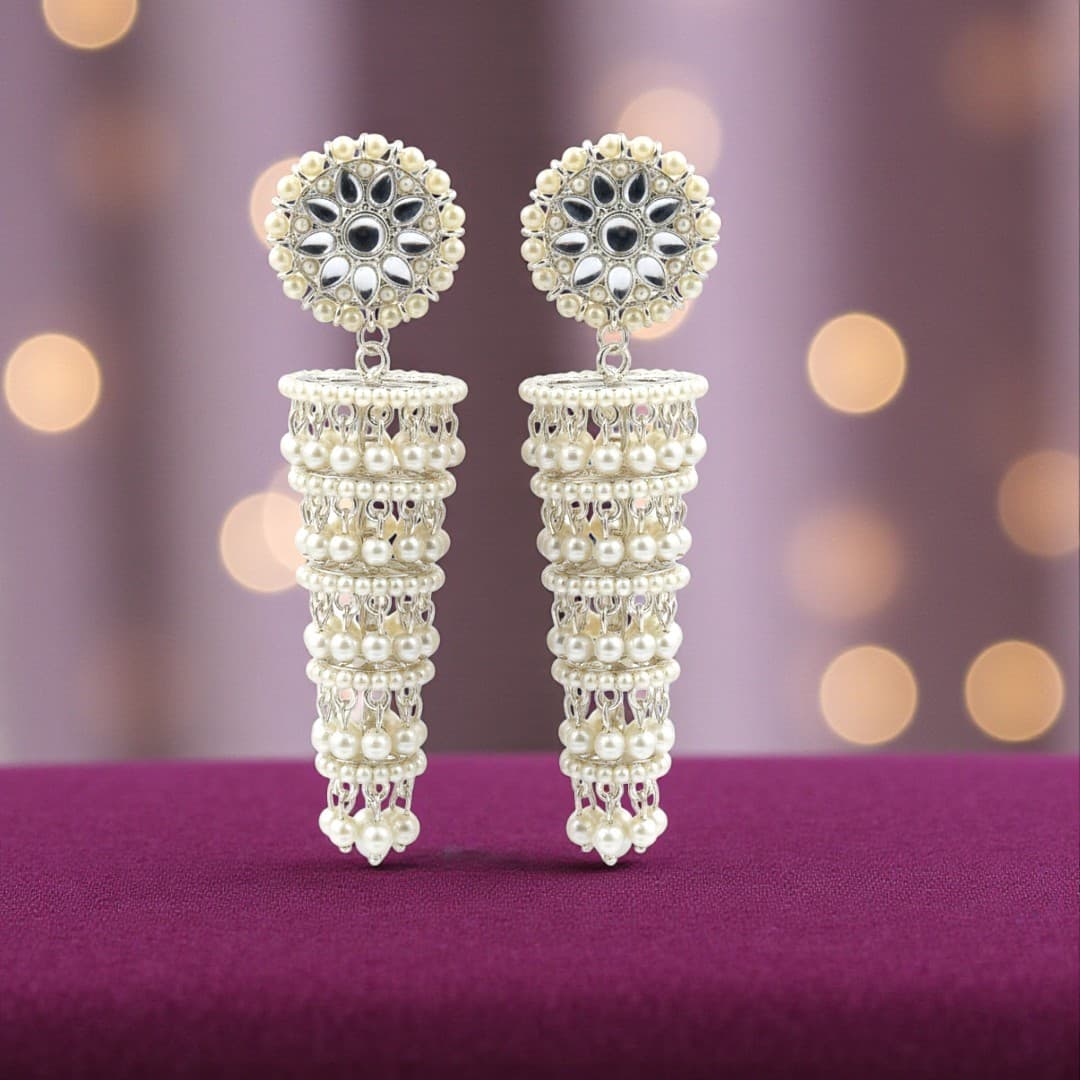 Shineora Pearl Cascade Earrings - 3