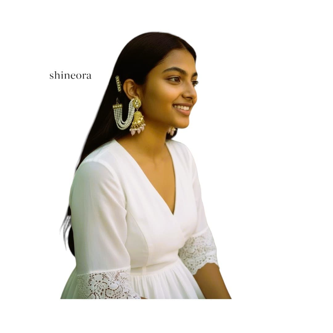 Shineora Gulbahar Pearl Jhumka 💫
