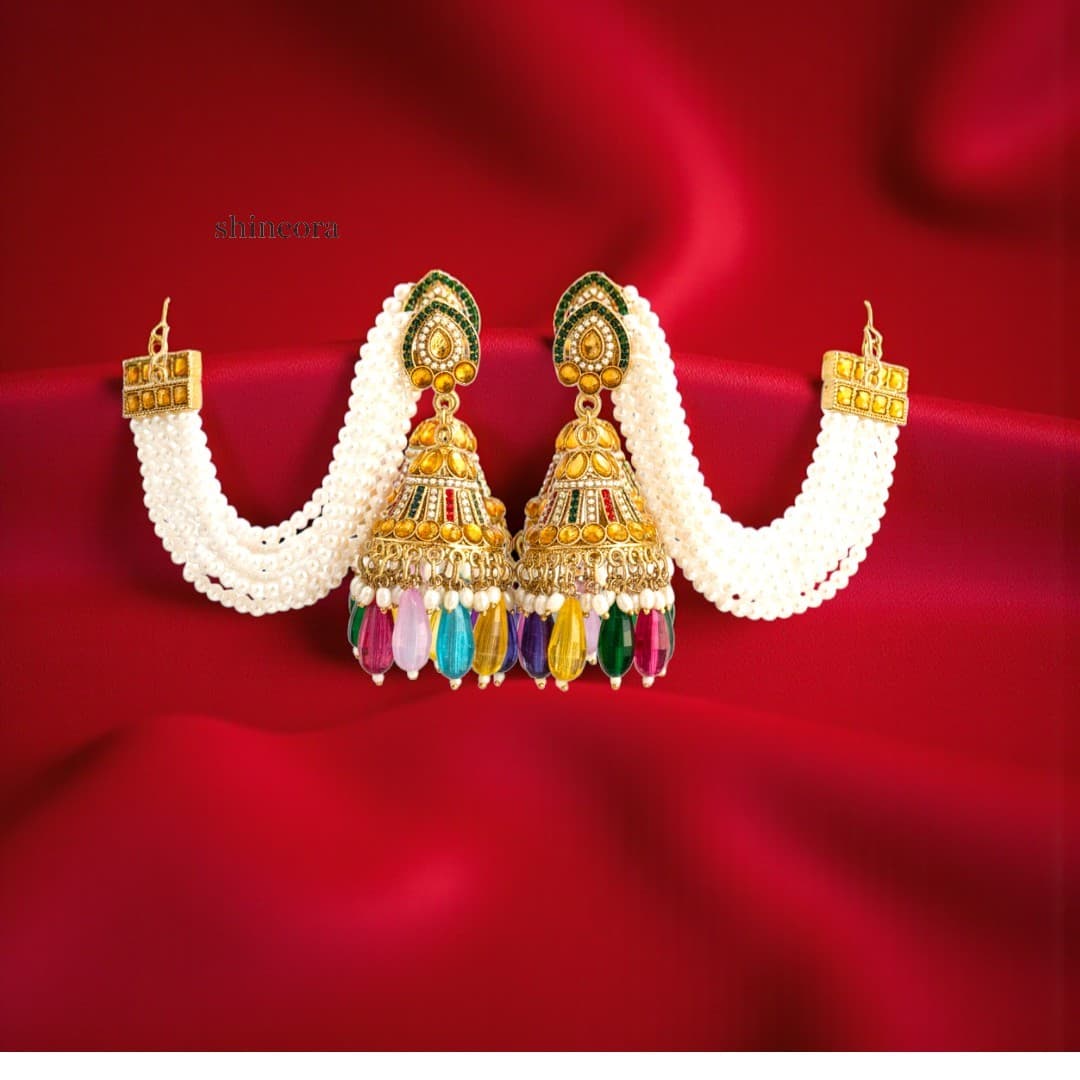 Royal Spectrum Pearl Jhumka