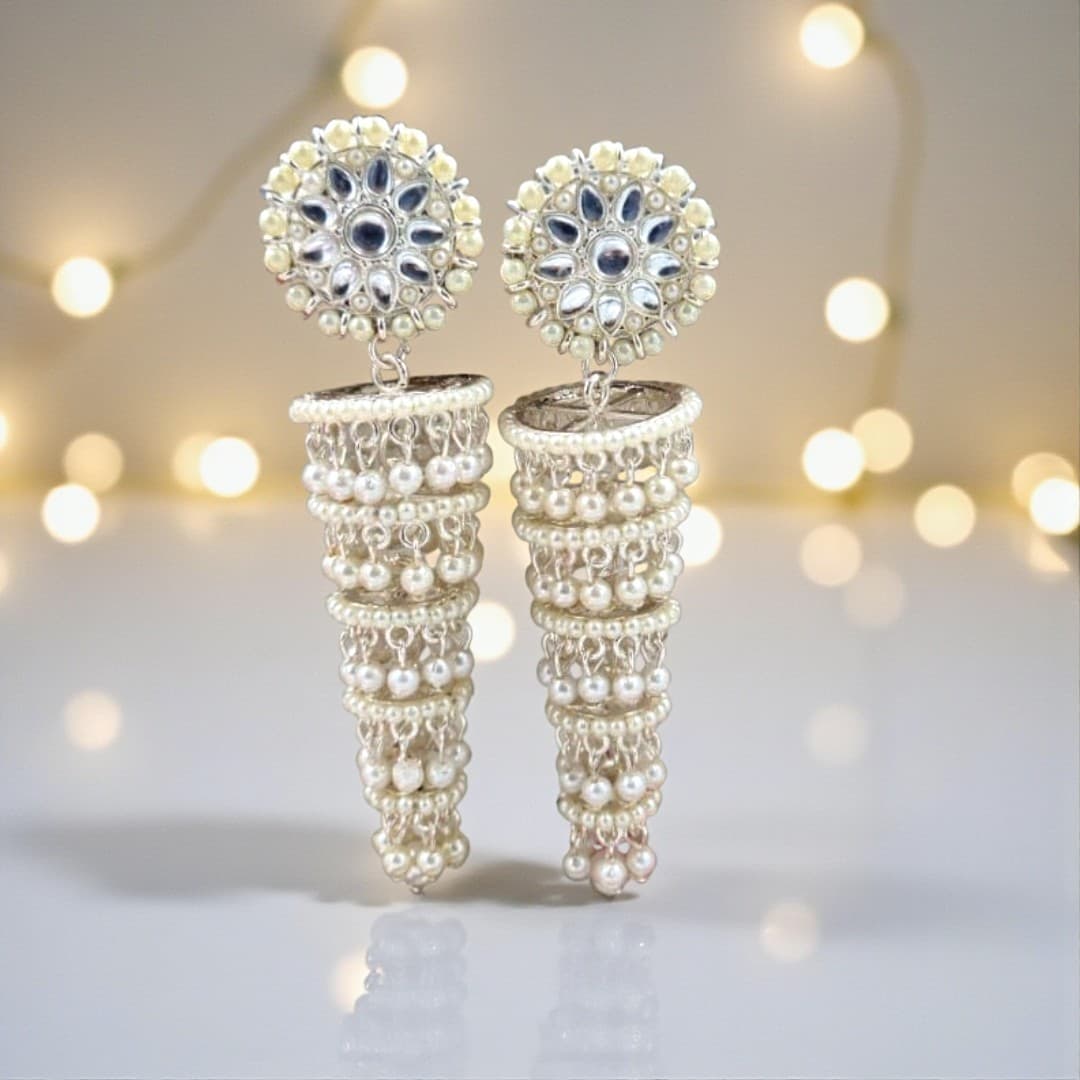 Shineora Pearl Cascade Earrings