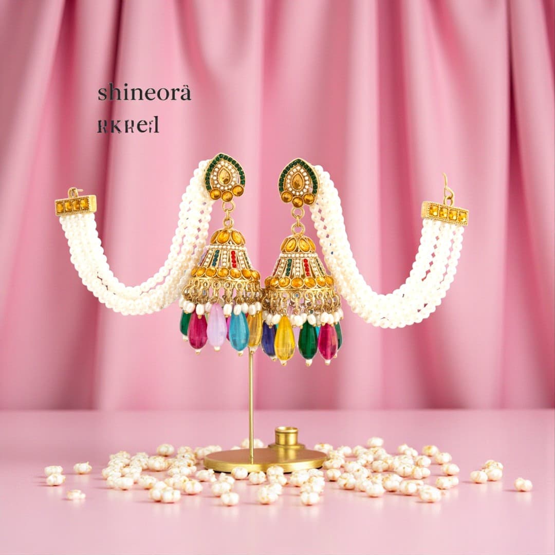 Royal Spectrum Pearl Jhumka - 3