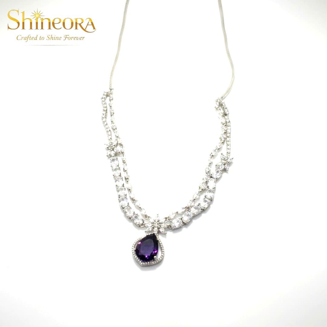 Midnight Bloom: Dual-Layer Diamond & Black Onyx Teardrop Set - 5