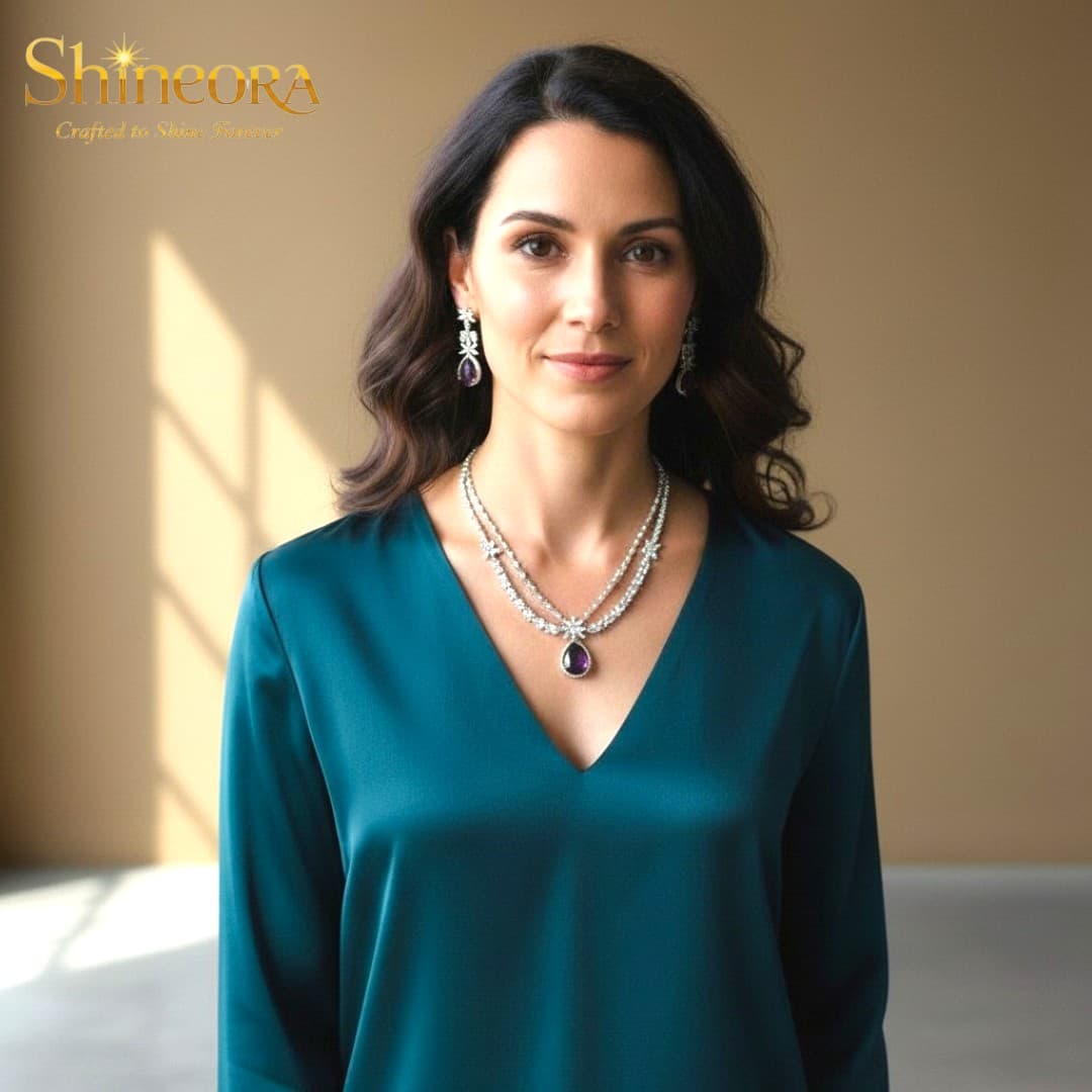 Midnight Bloom: Dual-Layer Diamond & Black Onyx Teardrop Set