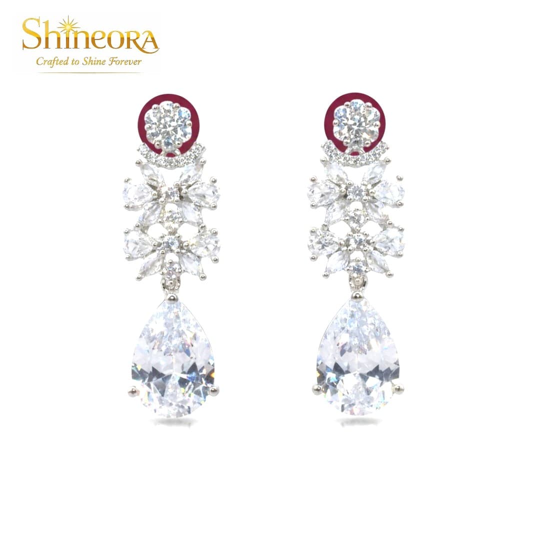 Starlight Serenade: Marquise Diamond & Pear-Drop Necklace Set
