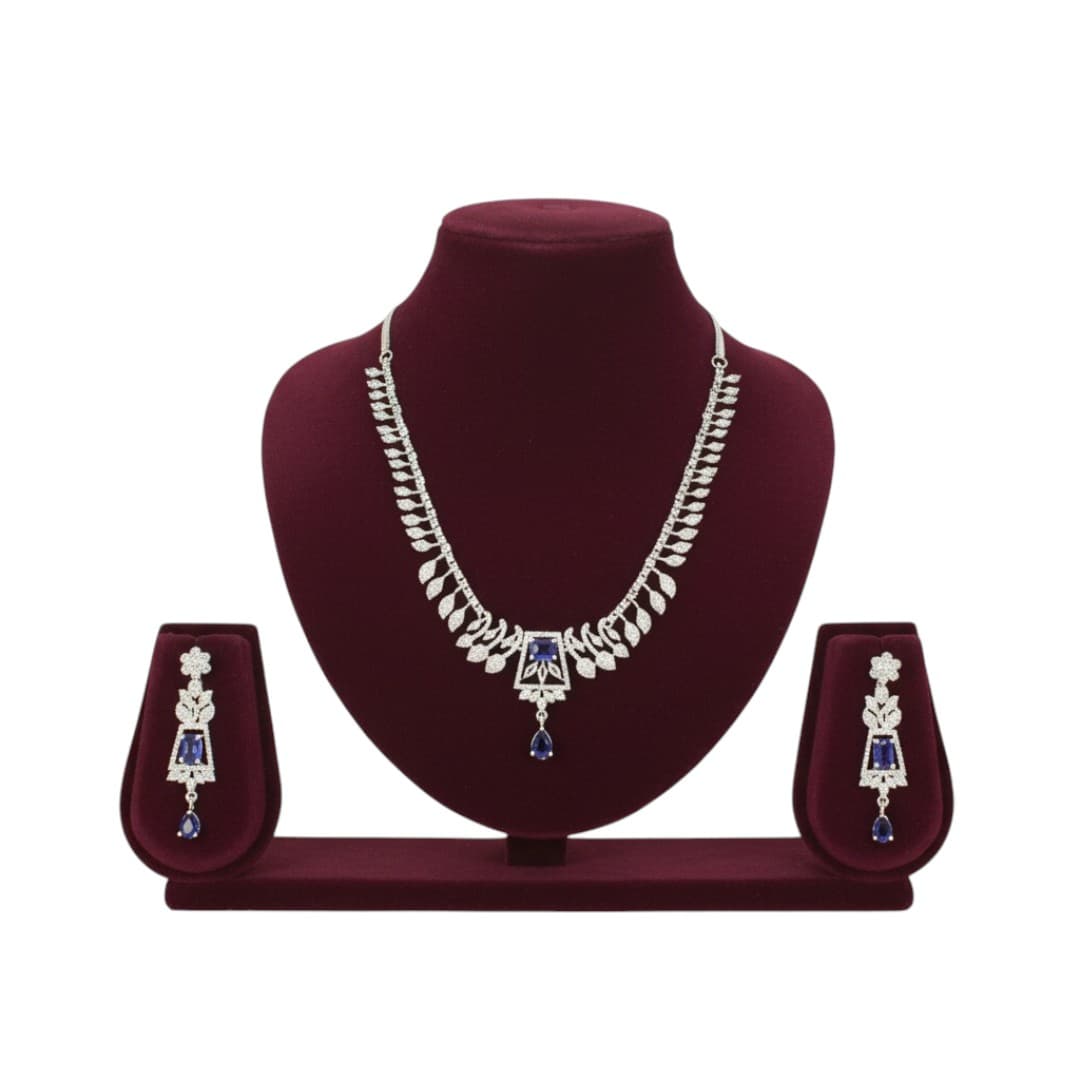 Royal Azure Leaf Jewelry Set - 6