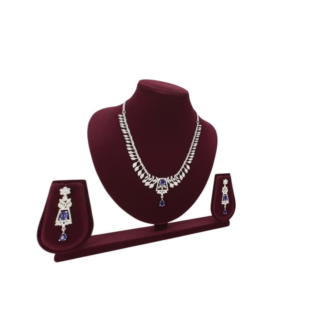 Royal Azure Leaf Jewelry Set - 5