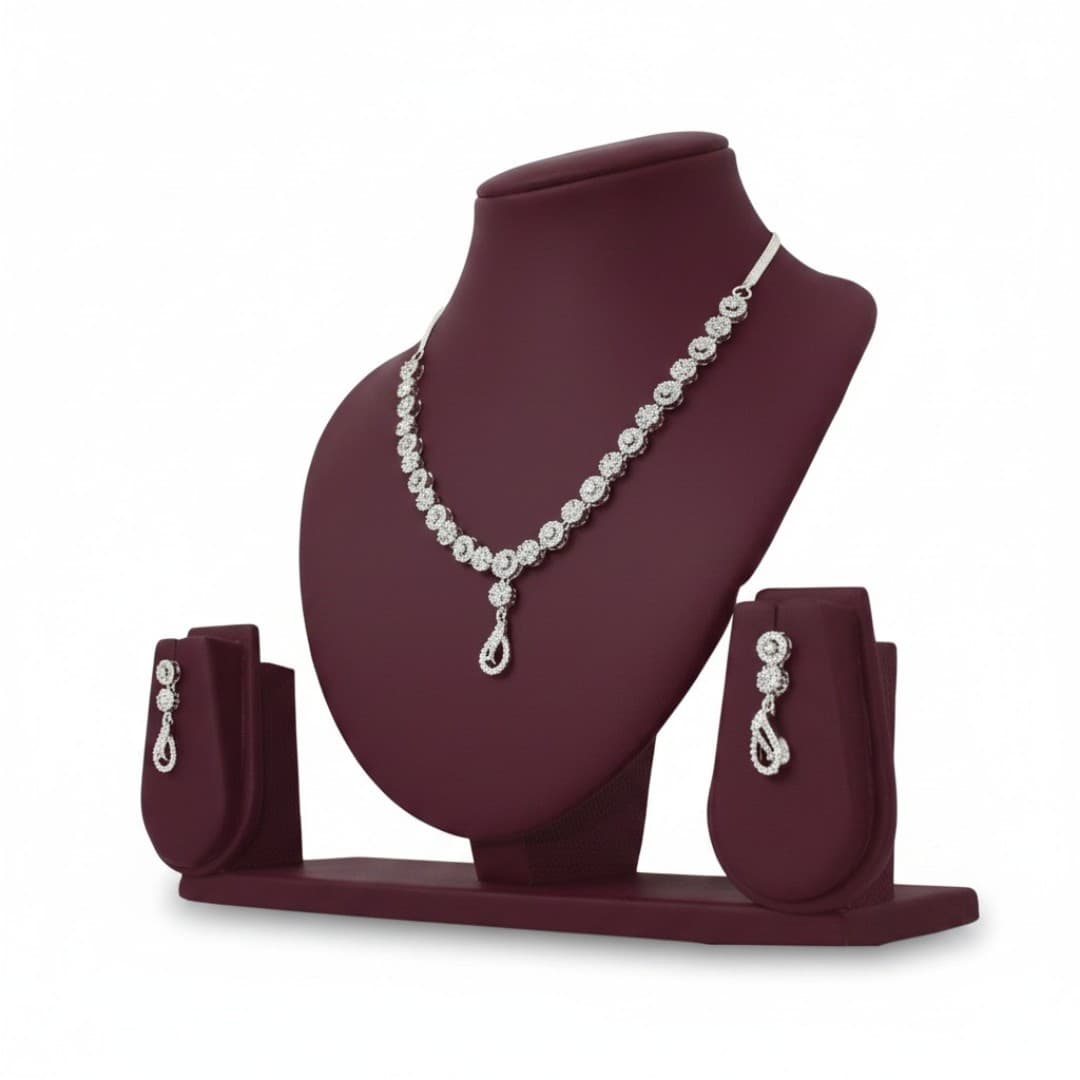 Nooréva Crystal Drop Necklace Set - 4