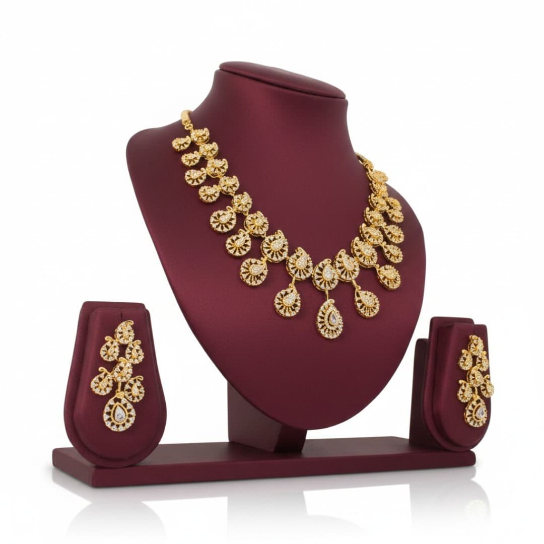 Zarvani Dewdrop Necklace Set - 5