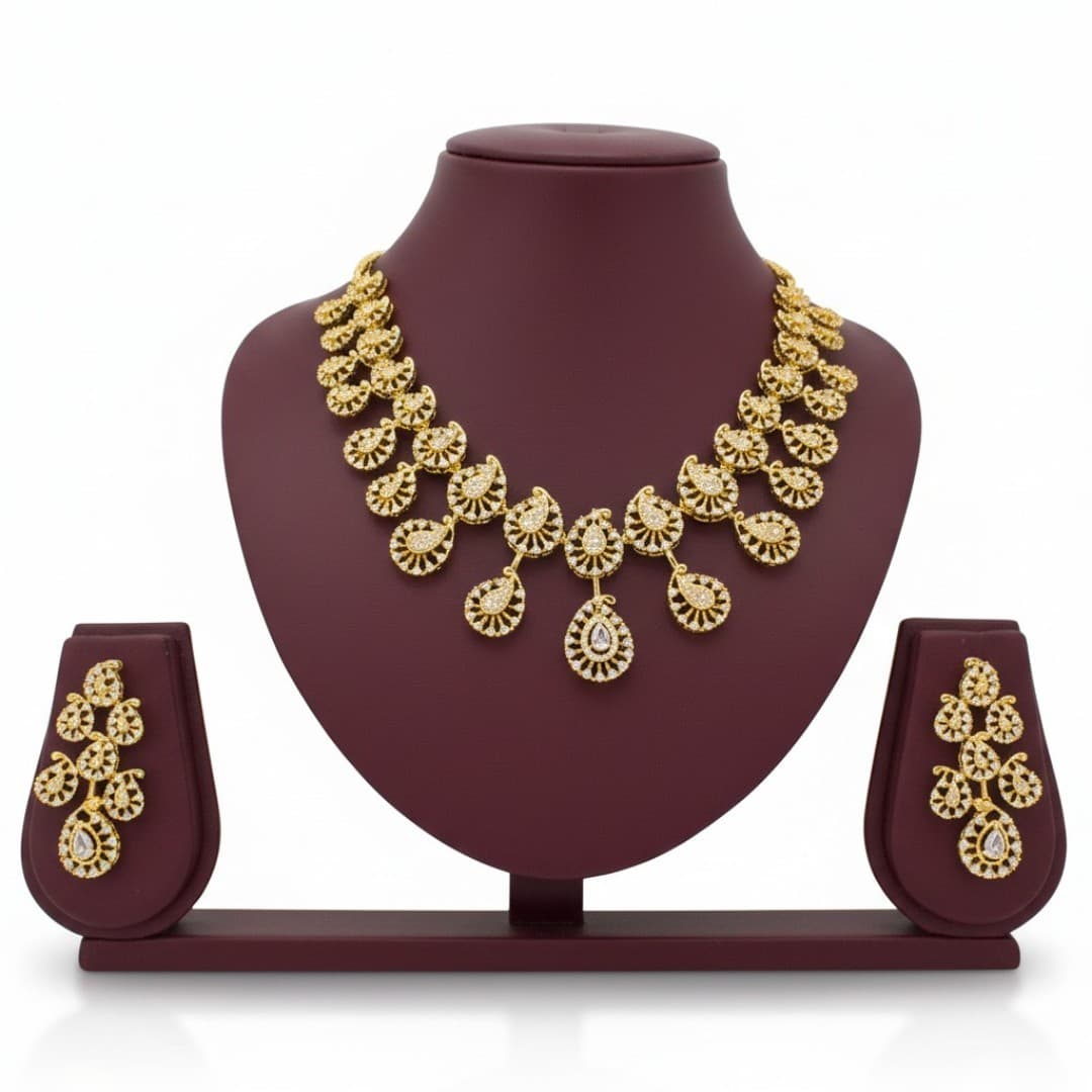 Zarvani Dewdrop Necklace Set - 3