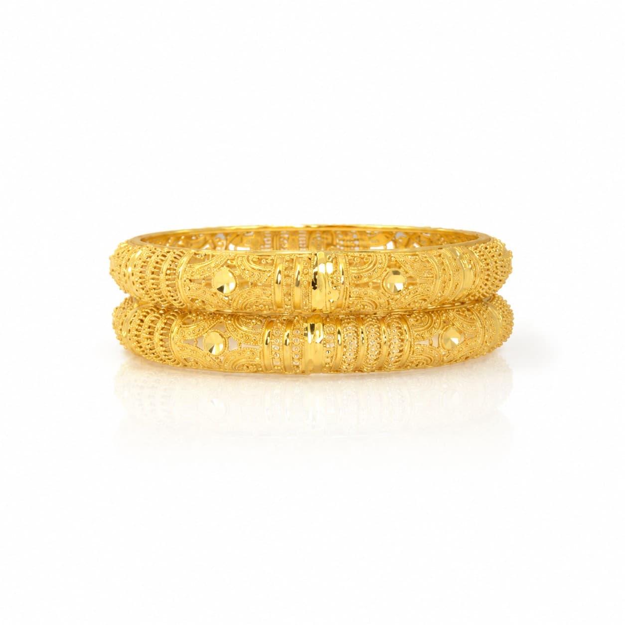 Shineora Heritage Gold Plated Bangles Set - 6