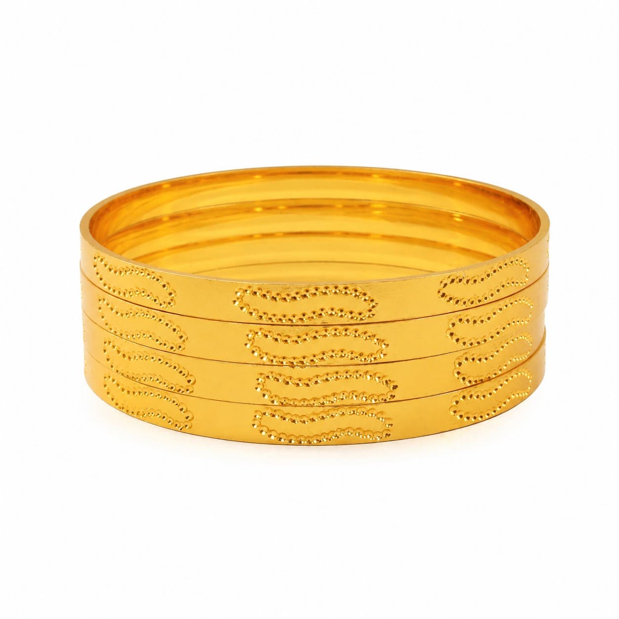 Shineora Leharika Gold Bangles Set-4 - 6