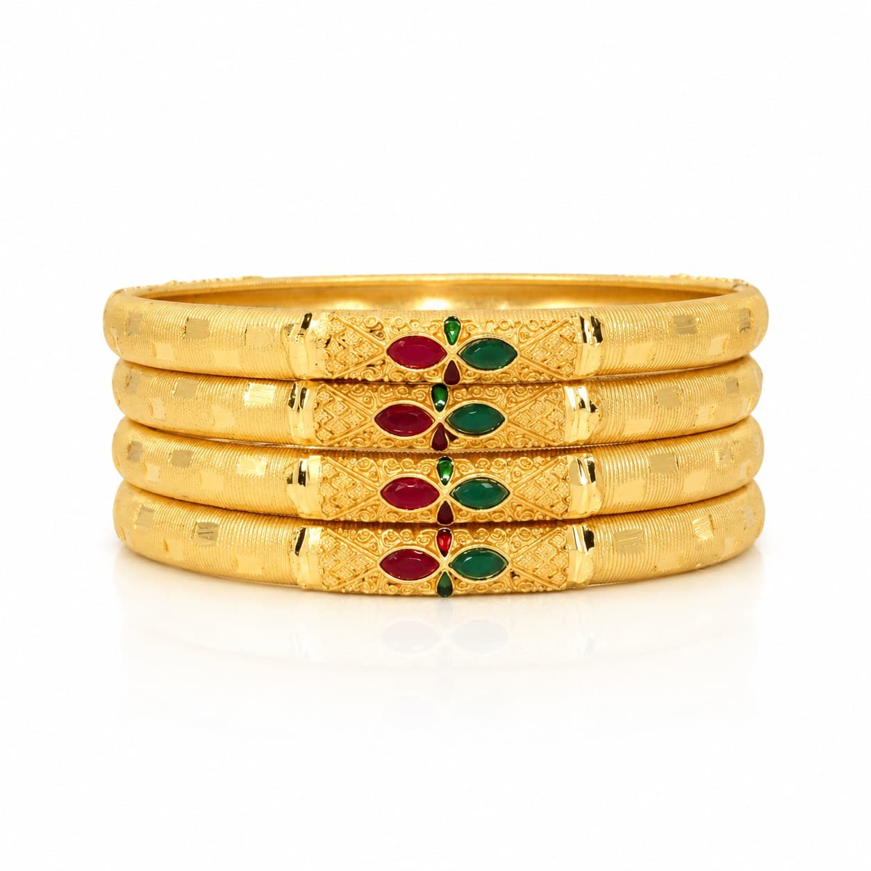 Shineora Ratnarekha Heritage Bangles Set-4 - 7