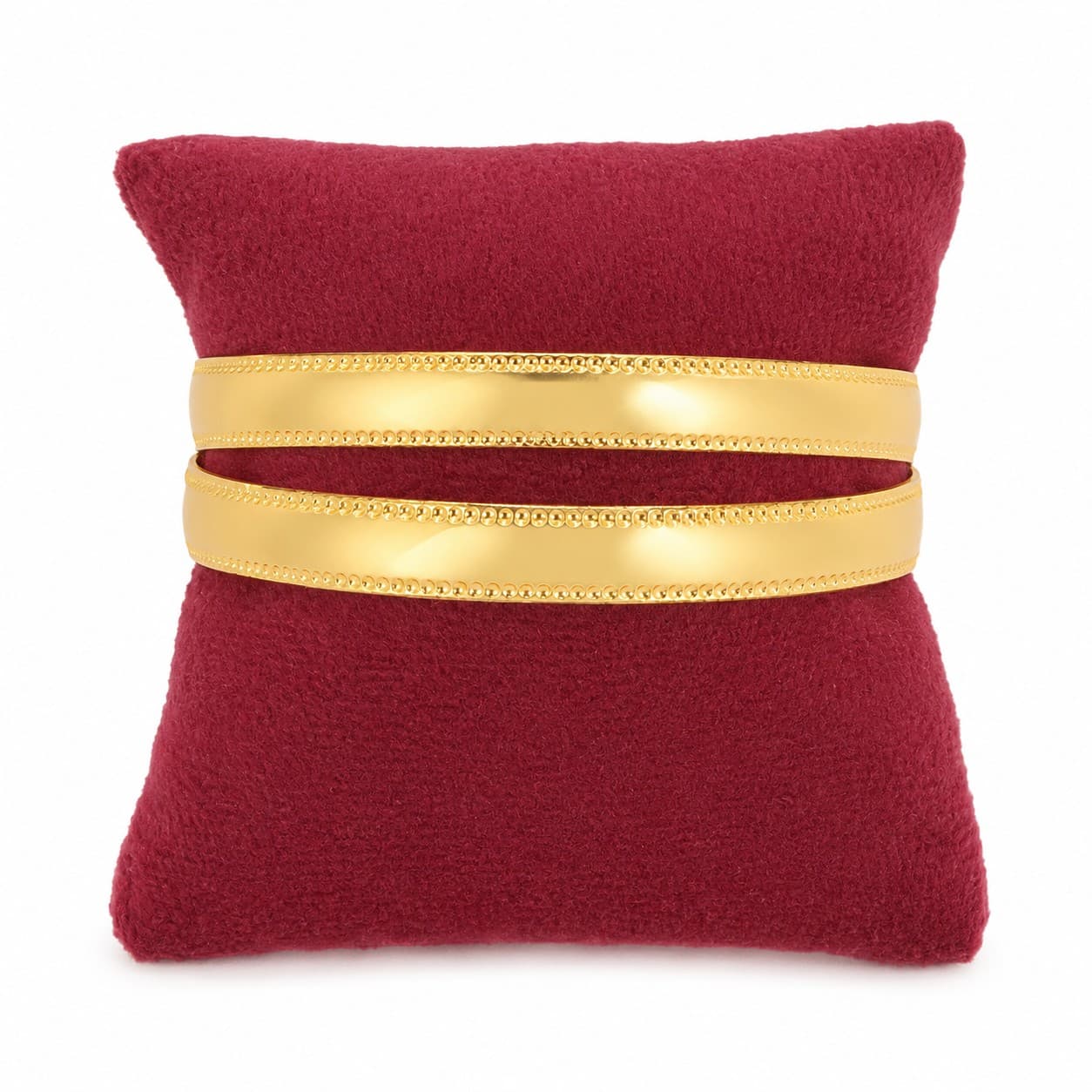 Shineora Women Gold-Plated Minimalist Traditional Bangles Set (Pack of 2) - 6