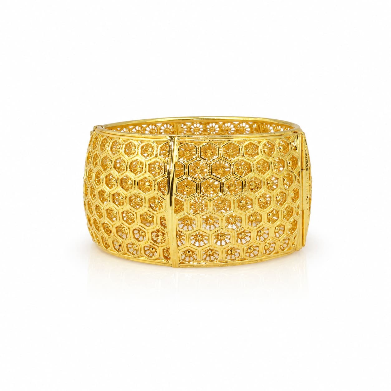 Shineora Honeycomb Royale Cuff Kada - 6