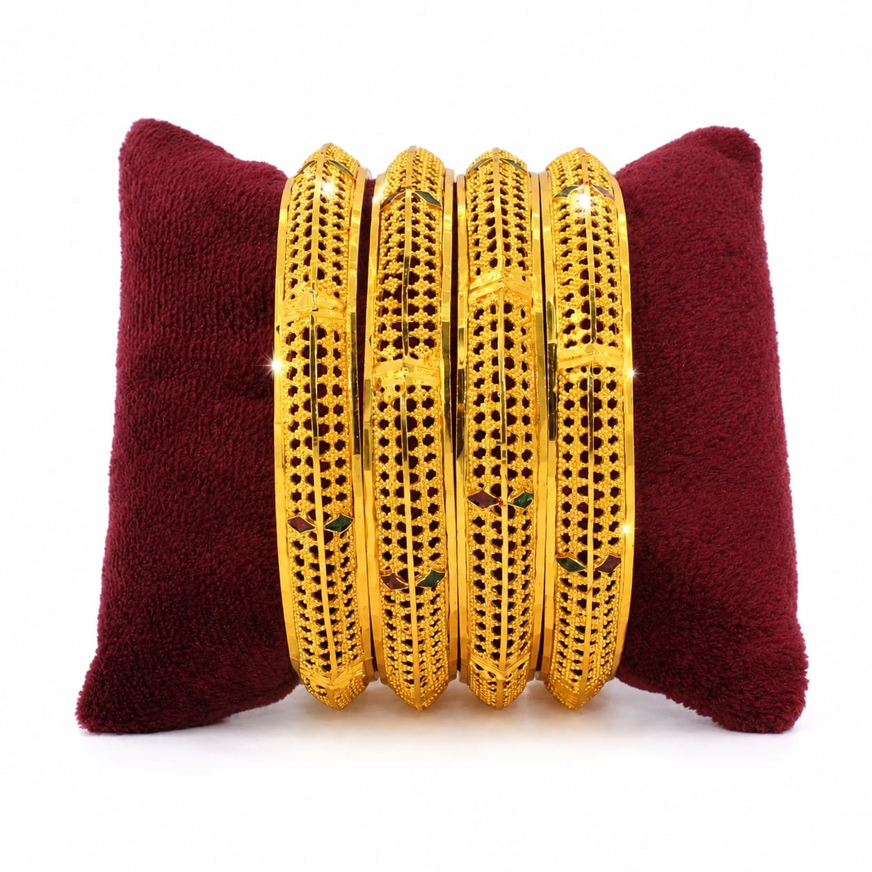 Shineora Swarnjaal Bangles Set of 4 - 6