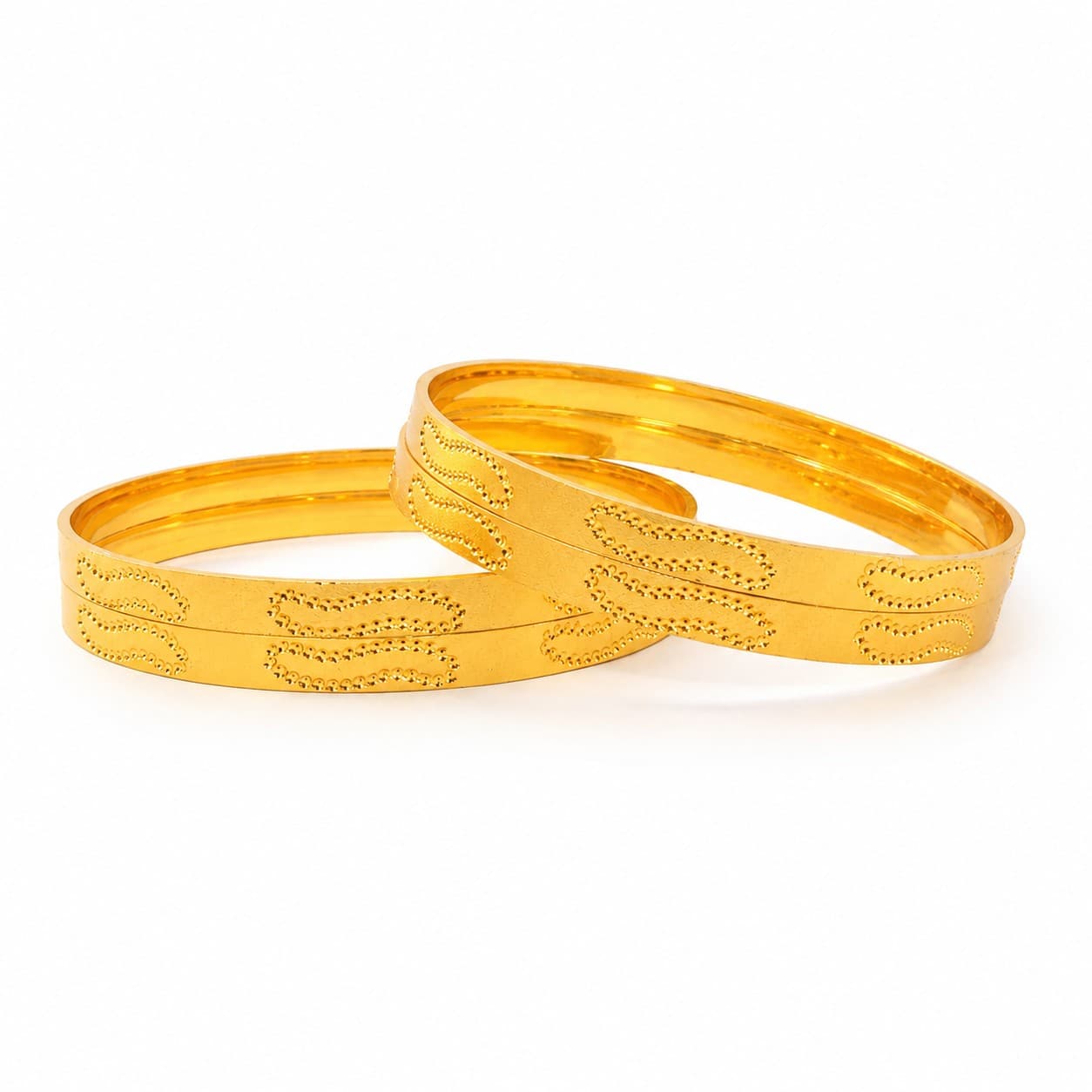 Shineora Leharika Gold Bangles Set-4 - 5