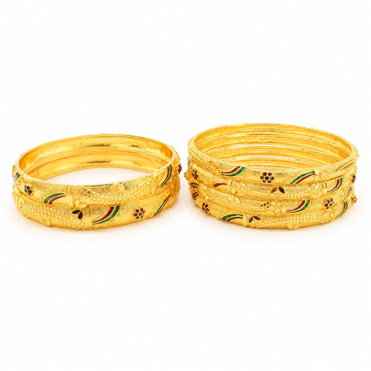 Shineora Rangrekha Heritage Bangles Set of 6 - 6