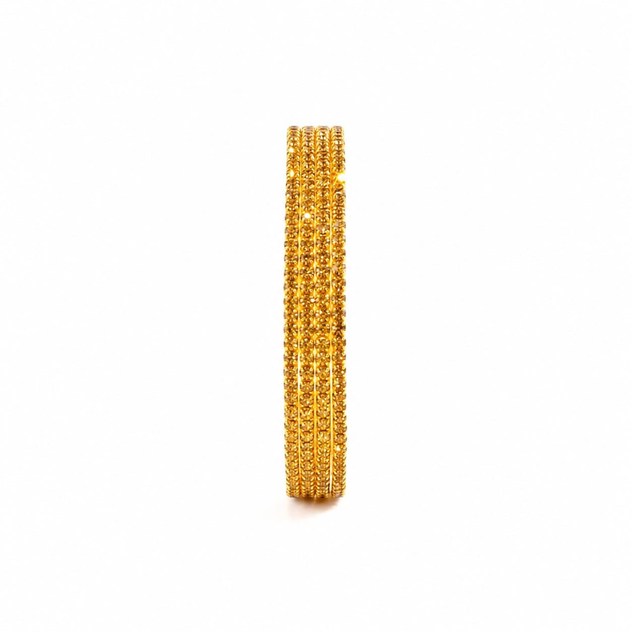 Shineora Women Gold-Plated Textured Slim Bangles Set (Pack of 4) - 5