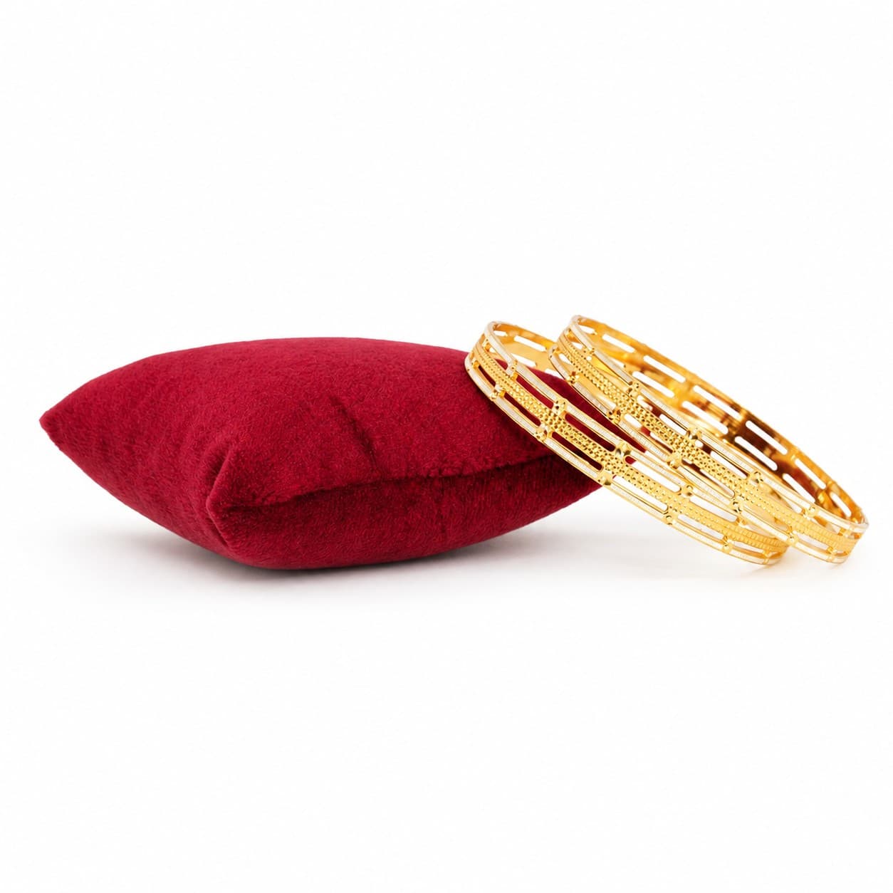 Shineora Premium Gold-Plated Geometric Designer Bangles Set for Women (Set of 2) - 6
