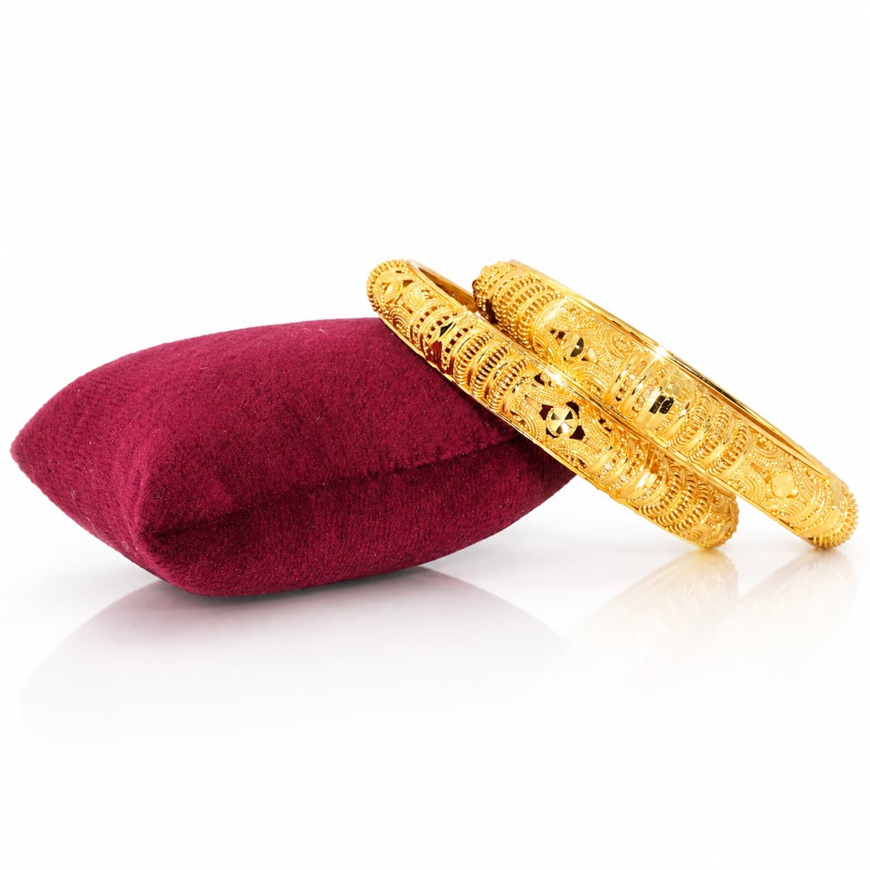 Shineora Heritage Gold Plated Bangles Set - 4