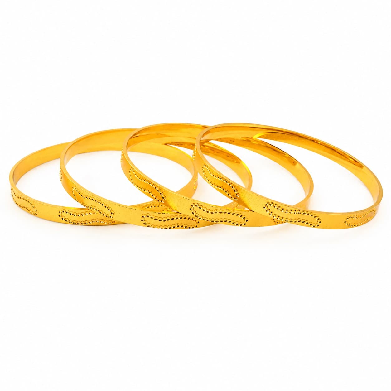 Shineora Leharika Gold Bangles Set-4 - 4