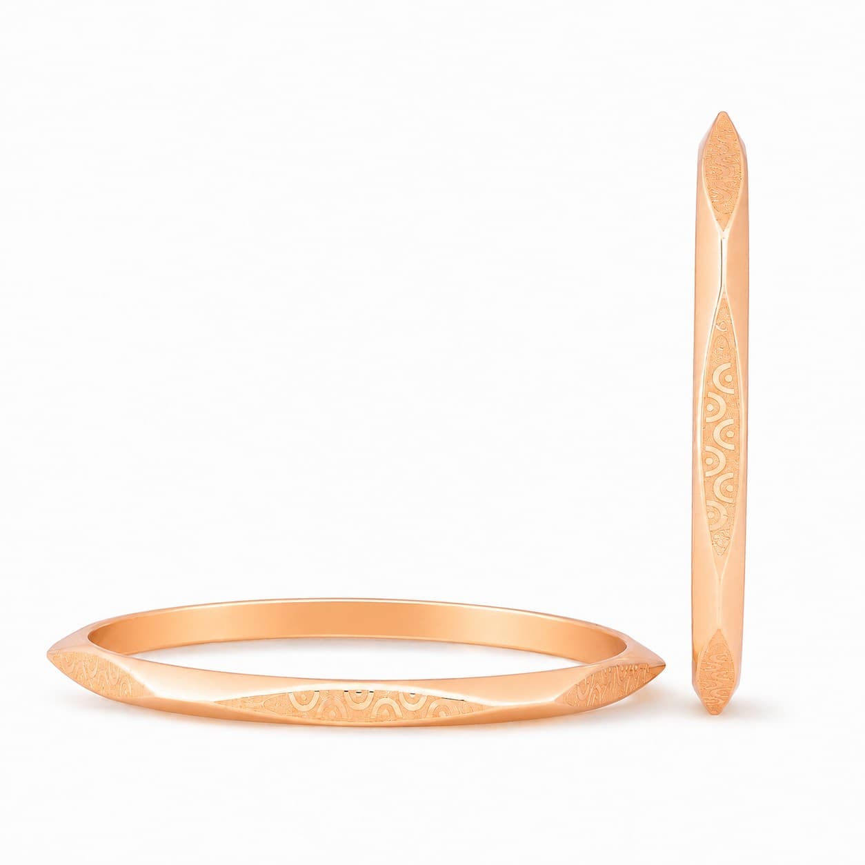 Shineora SilverGrace Everyday Bangles Set-2 - 4