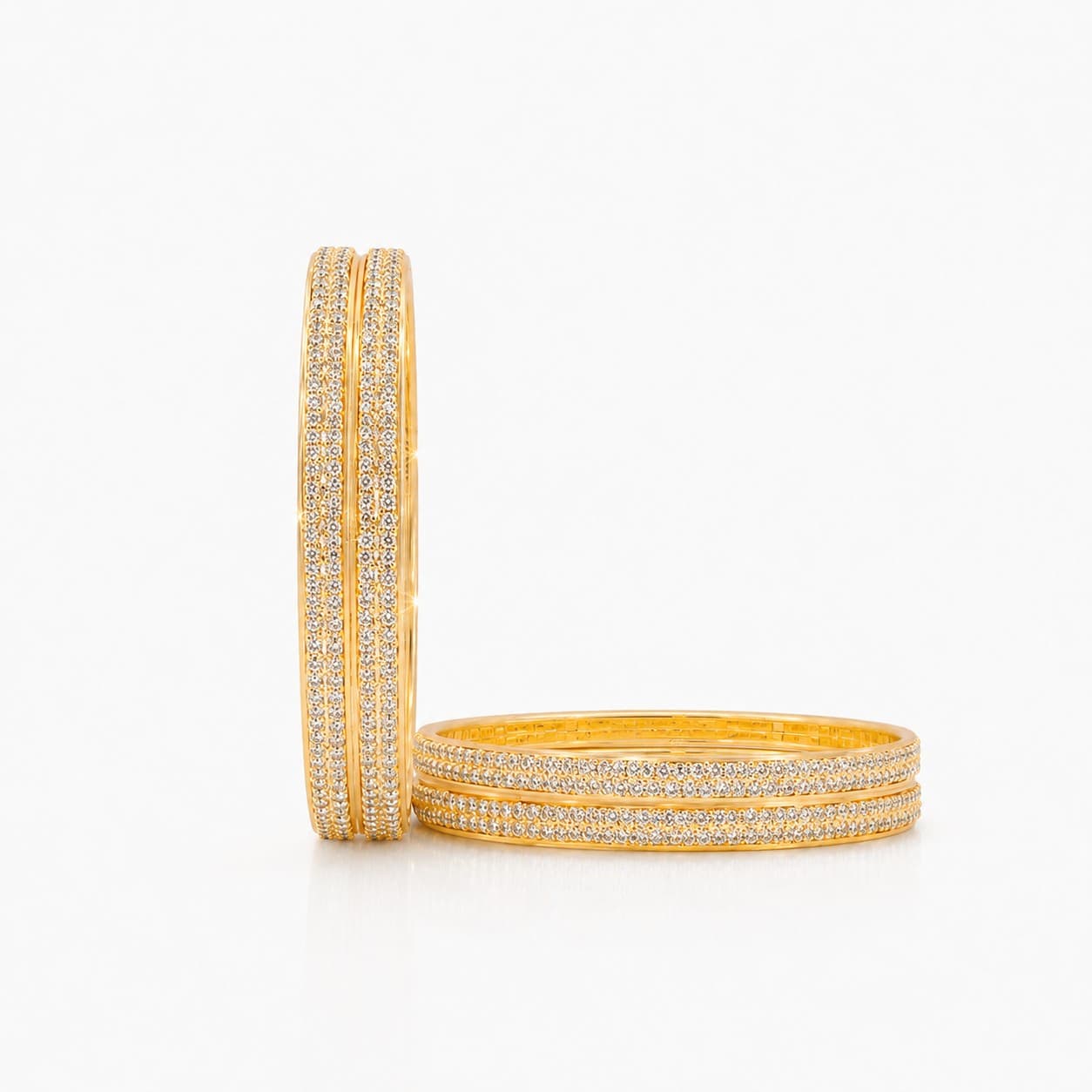 Shineora Celestia Crystal Bangles Set of 4 - 4