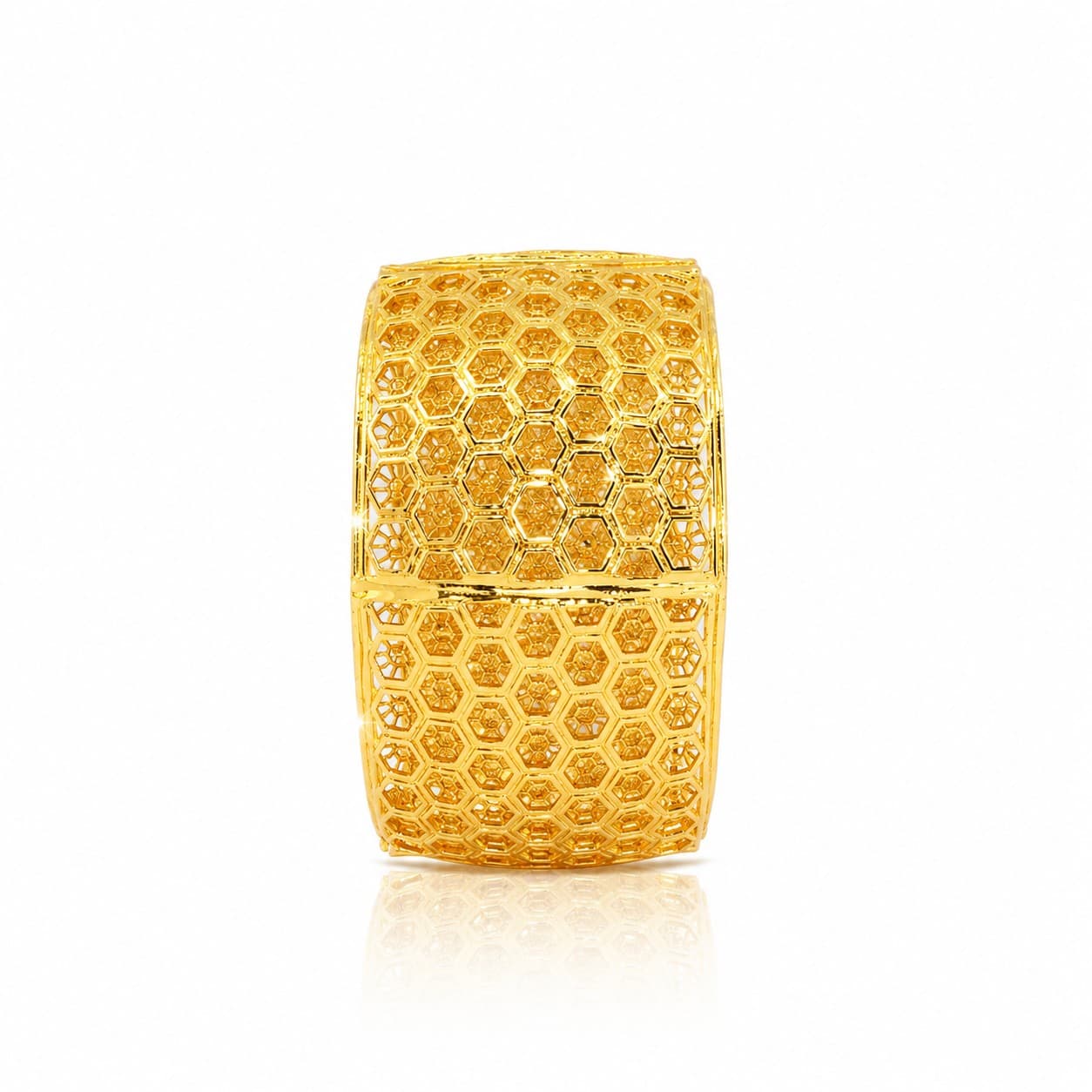 Shineora Honeycomb Royale Cuff Kada - 4