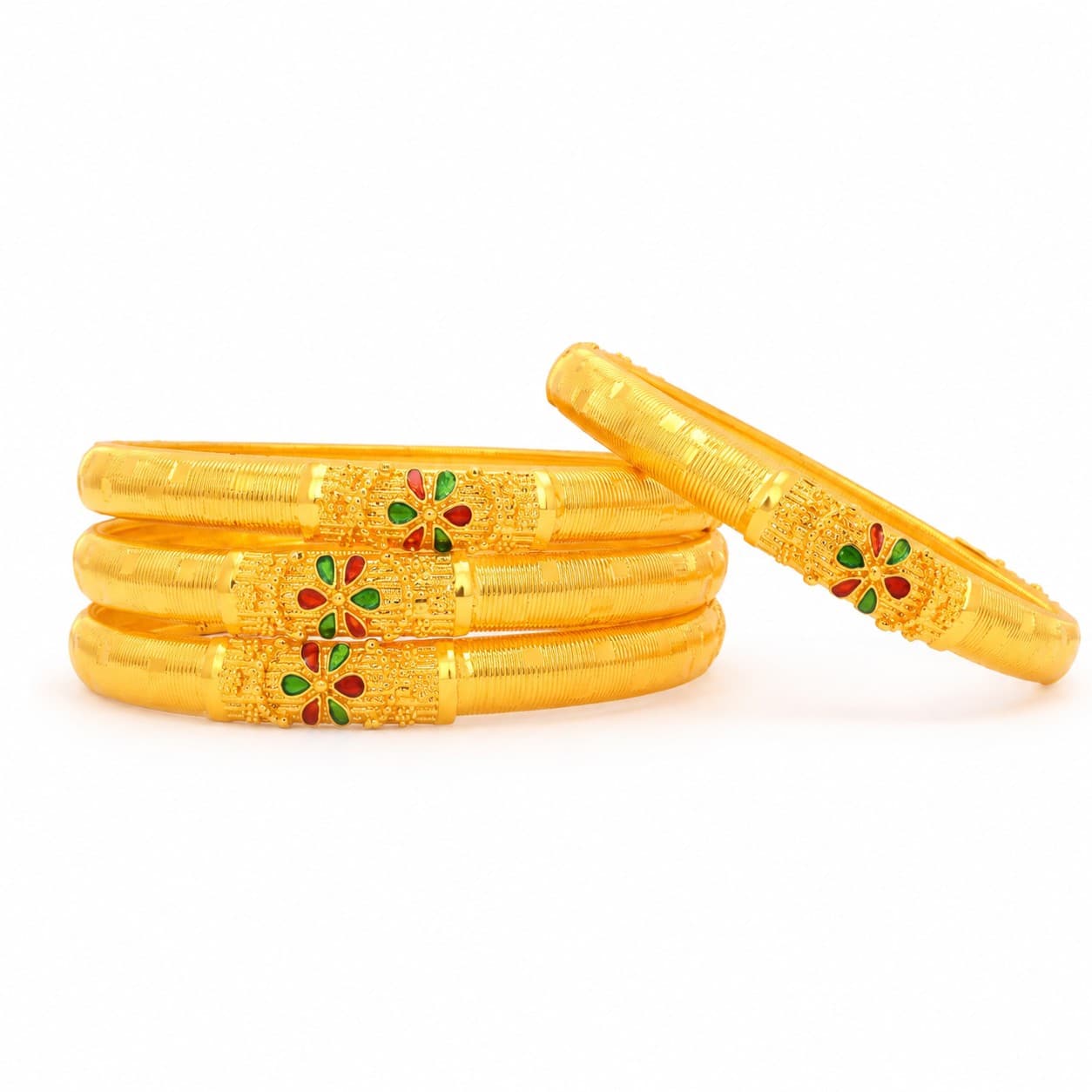 Shineora Pushpika Meenakari Bangles Set - 4